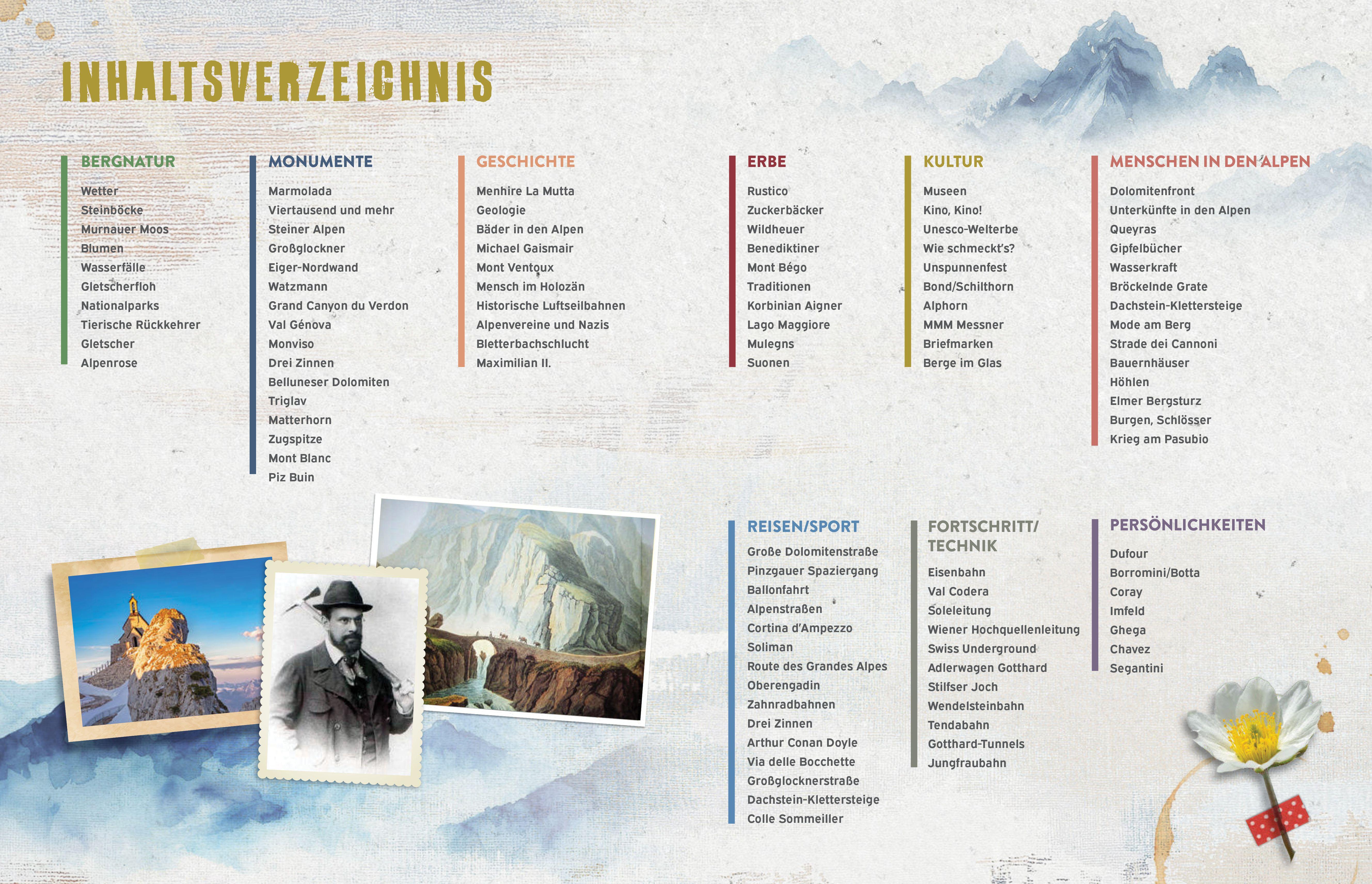 Beispielinhalt (Bild) Die Alpen-Bibel