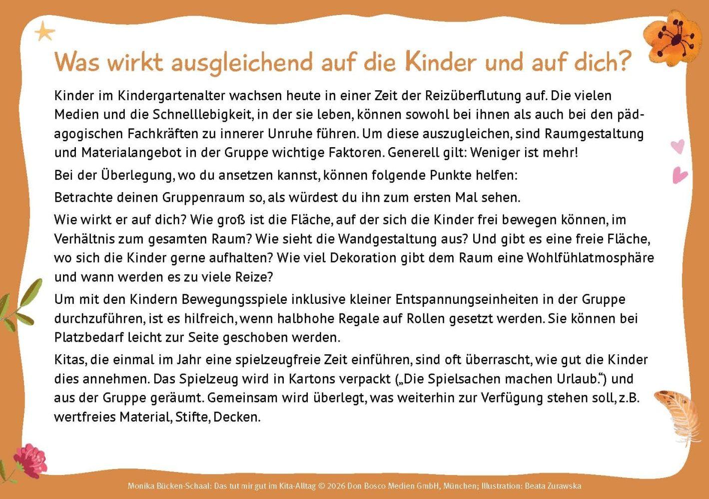 Beispielinhalt (Bild) Das tut mir gut im Kita-Alltag