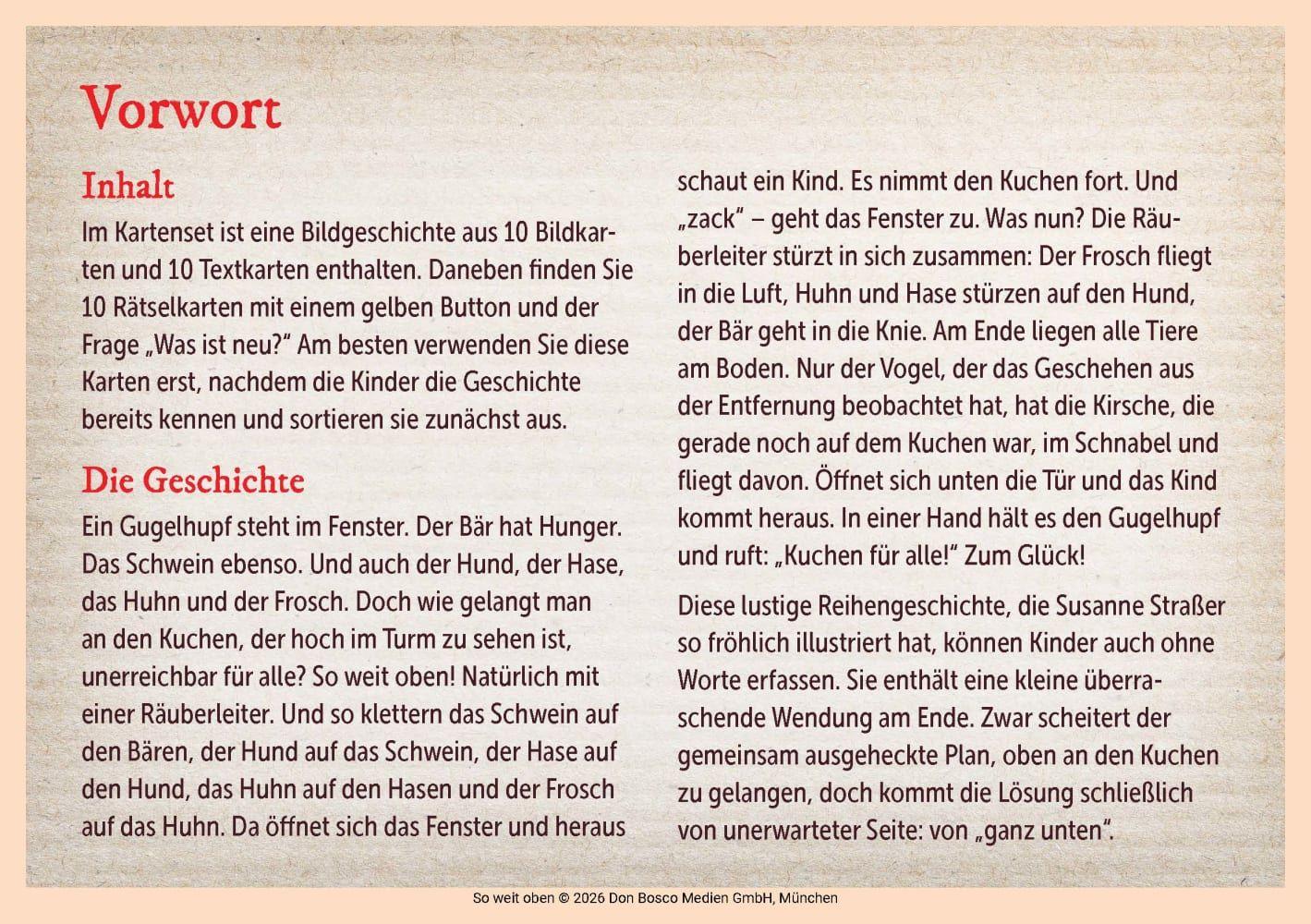 Beispielinhalt (Bild) So weit oben