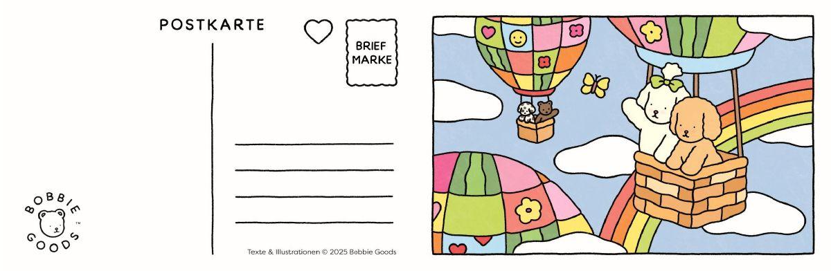Beispielinhalt (Bild) Bobbie Goods Postkarten Ausmalblock (offizielle deutsche Ausgabe)