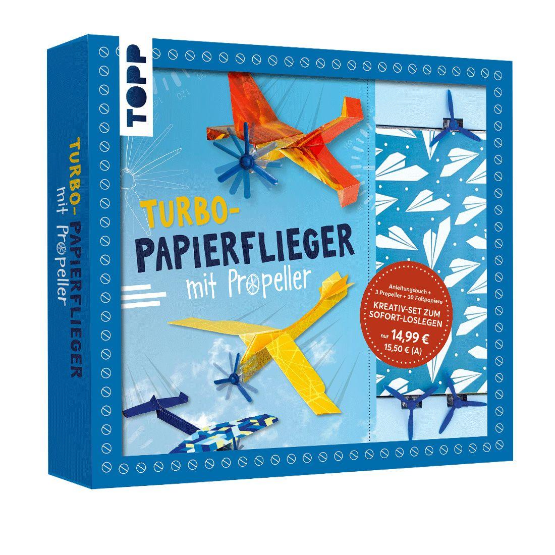 Vorderes Coverbild Kreativ-Set Turbo-Papierflieger mit Propeller