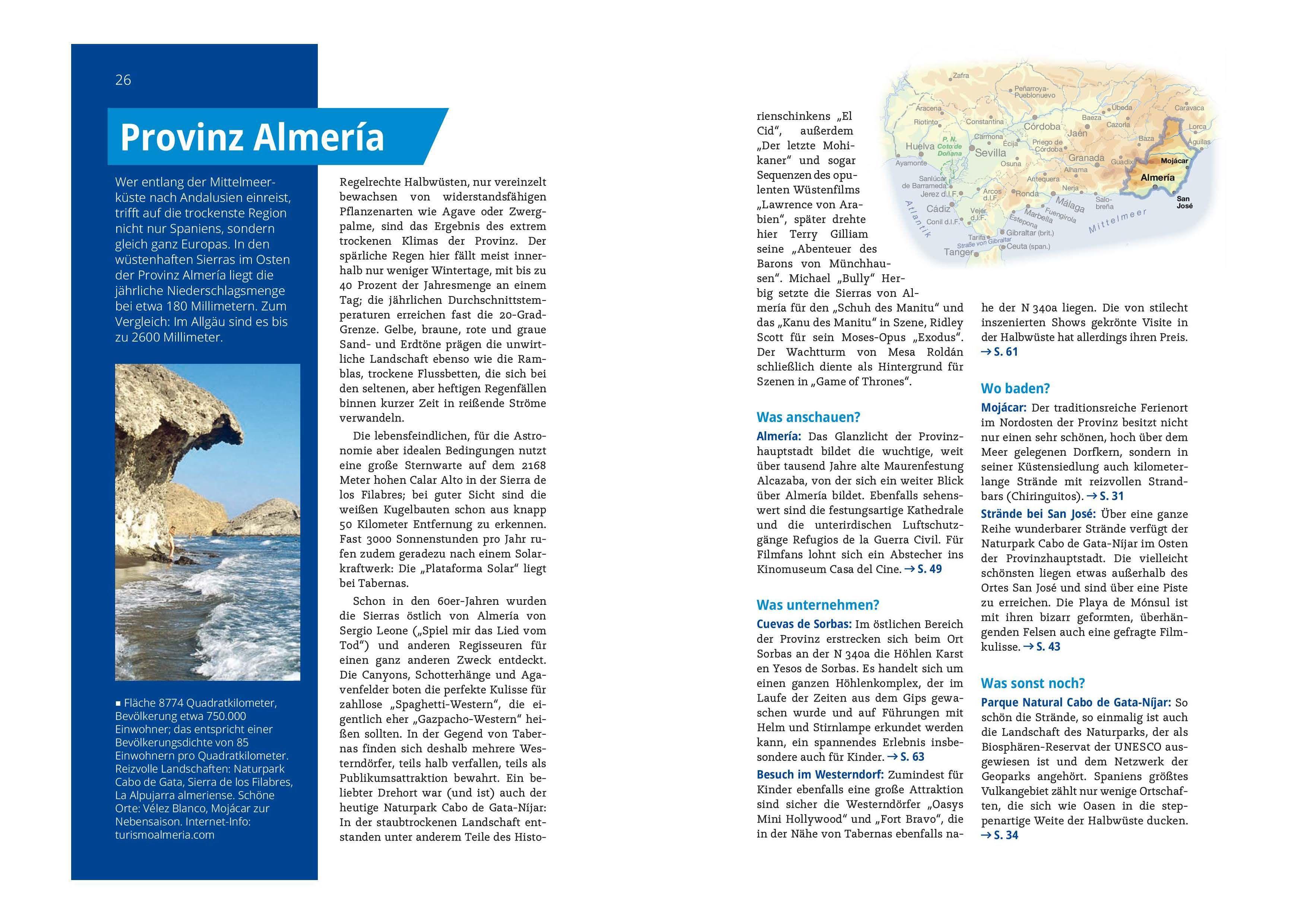 Beispielinhalt (Bild) MICHAEL MÜLLER REISEFÜHRER Andalusien