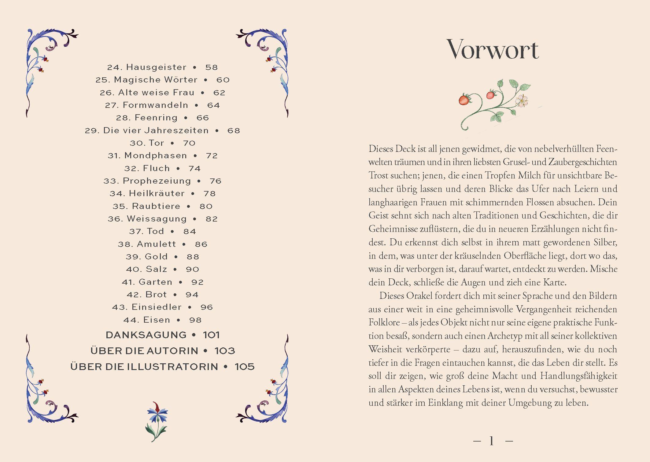 Beispielinhalt (Bild) Orakel-Kartenset: Folklore Orakel | Die Liebe, die Reise, die Prophezeiung - Integriere die zentralen Motive aus Sagen, Märchen und Erzählungen in deine Legung