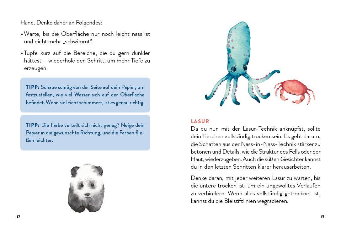 Beispielinhalt (Bild) 55 x Watercolor - Motiv-Sammlung: Kartenset für 5-Minuten-Aquarelle