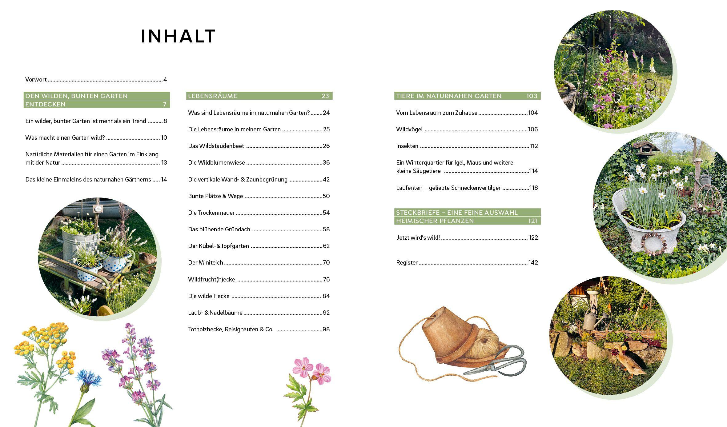 Beispielinhalt (Bild) Mein wilder, bunter Garten - Einfach naturnah gärtnern