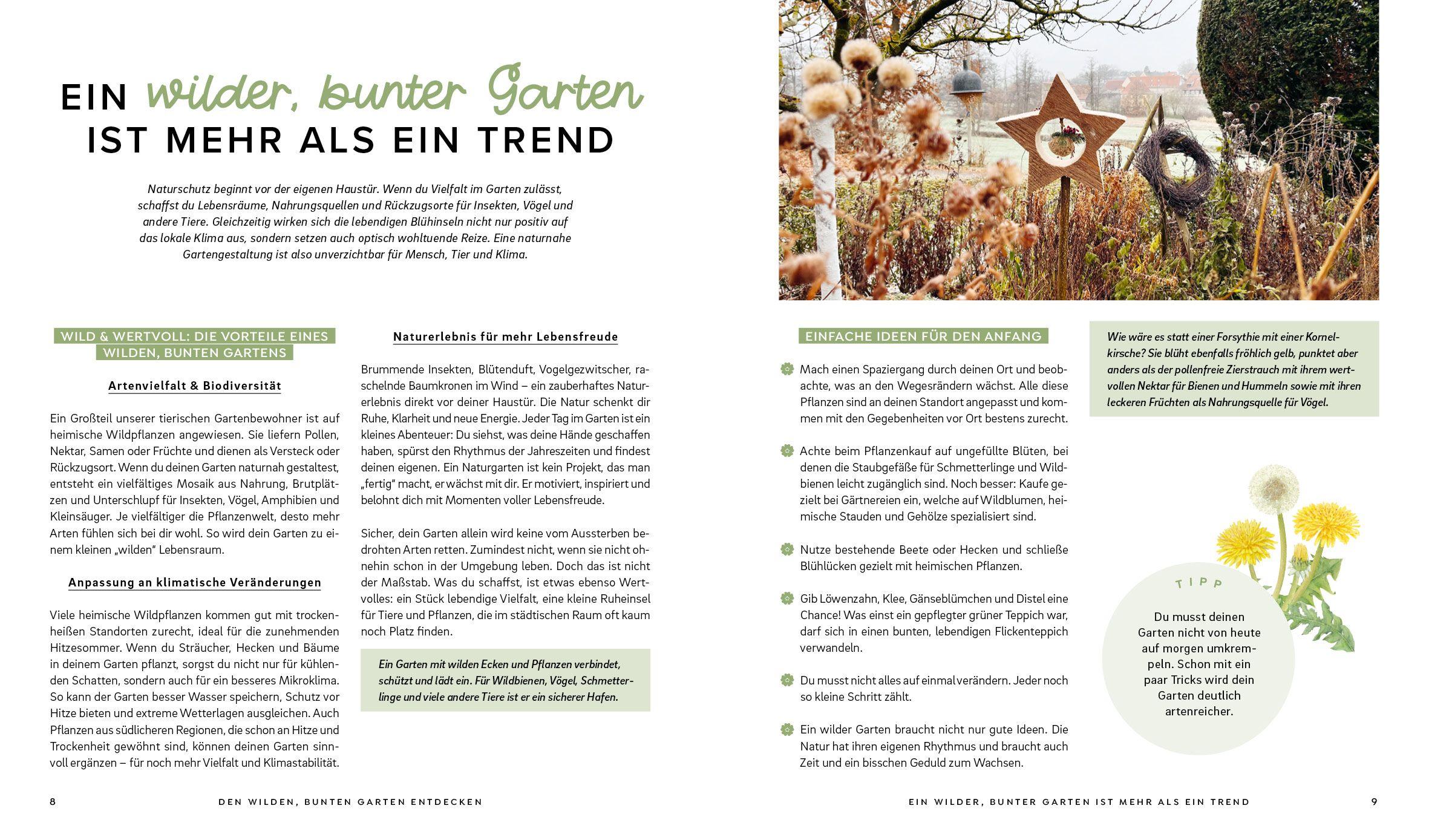 Beispielinhalt (Bild) Mein wilder, bunter Garten - Einfach naturnah gärtnern