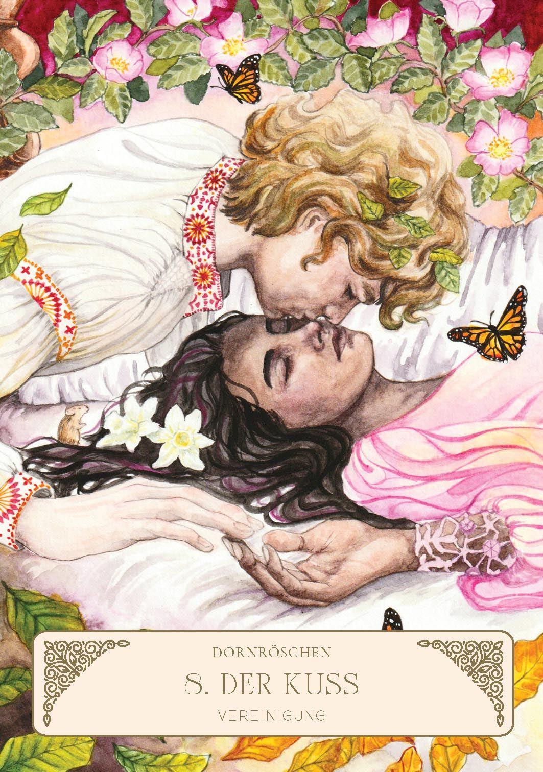 Beispielinhalt (Bild) Orakel-Kartenset: Märchenorakel | Inspirierende Lehren und Weisheiten aus Rotkäppchen, Rapunzel, Rumpelstilzchen und Co.