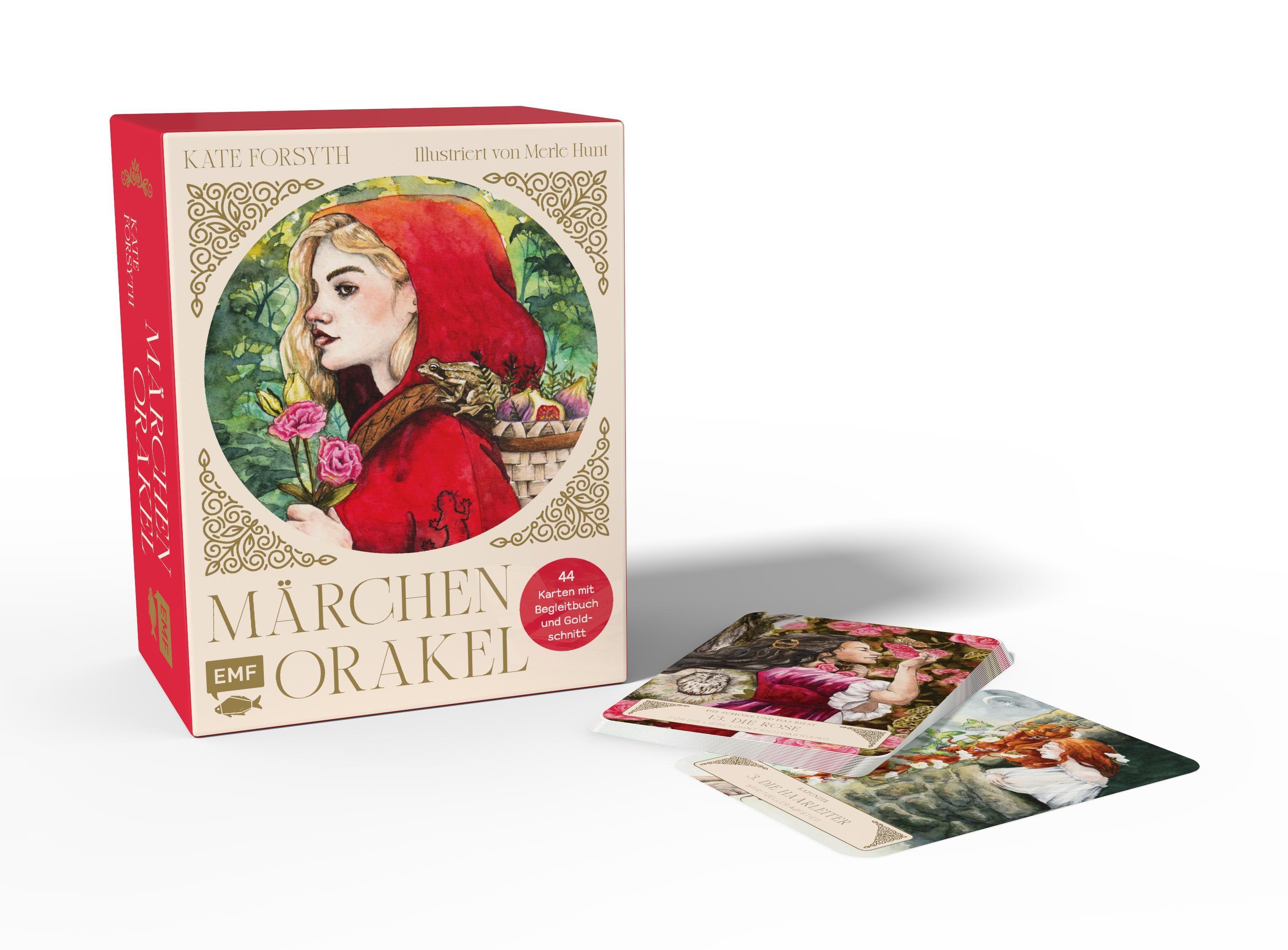 Beispielinhalt (Bild) Orakel-Kartenset: Märchenorakel | Inspirierende Lehren und Weisheiten aus Rotkäppchen, Rapunzel, Rumpelstilzchen und Co.