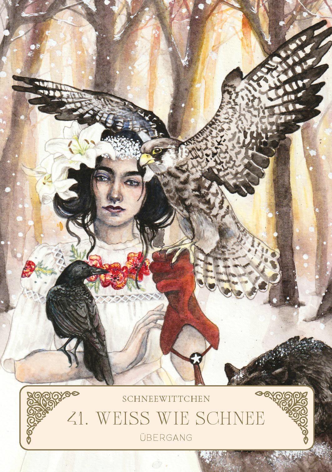 Beispielinhalt (Bild) Orakel-Kartenset: Märchenorakel | Inspirierende Lehren und Weisheiten aus Rotkäppchen, Rapunzel, Rumpelstilzchen und Co.