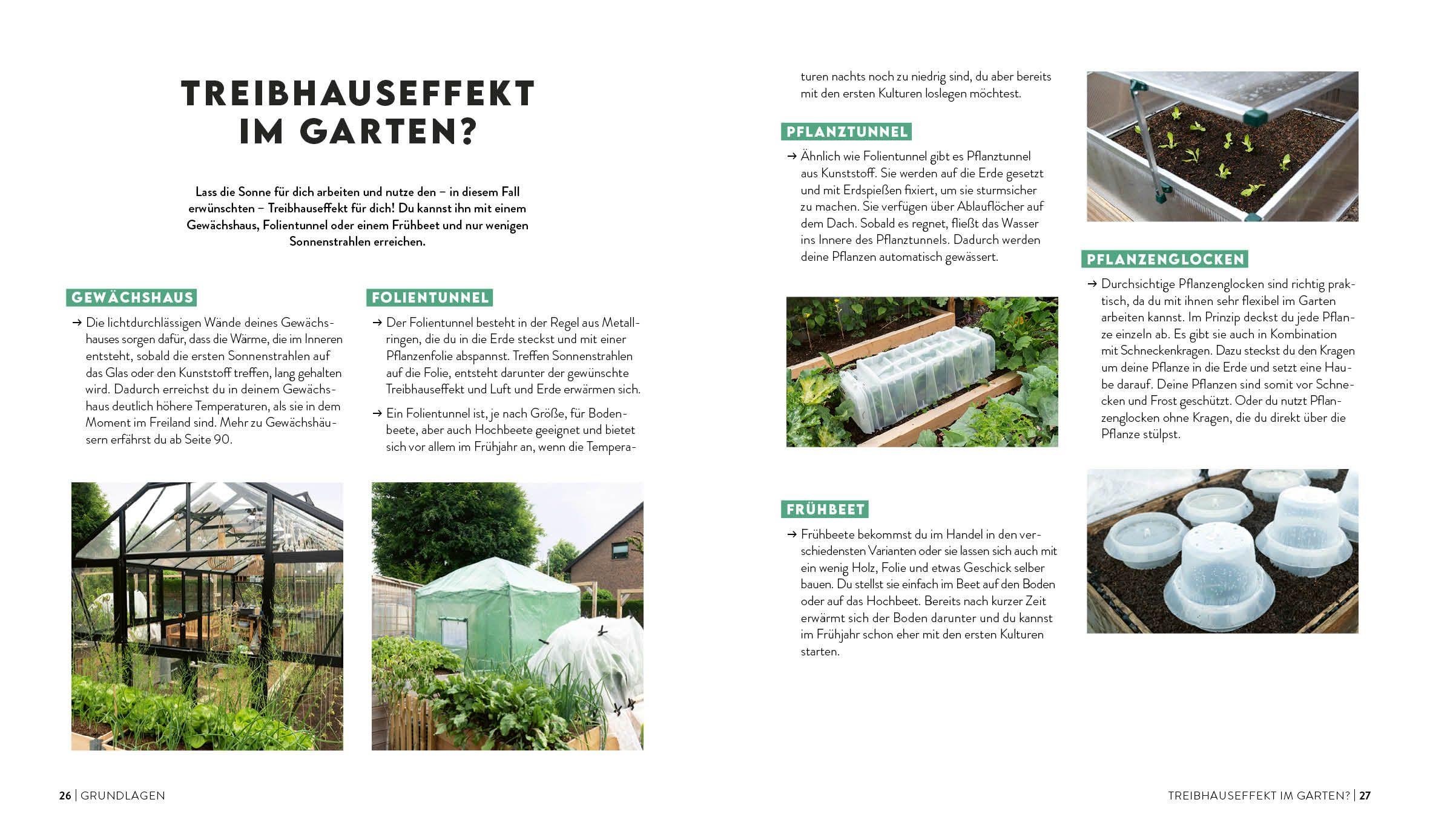 Beispielinhalt (Bild) Keine Zeit zu gärtnern - Gemüse länger ernten in Gewächshaus, Frühbeet & Co.