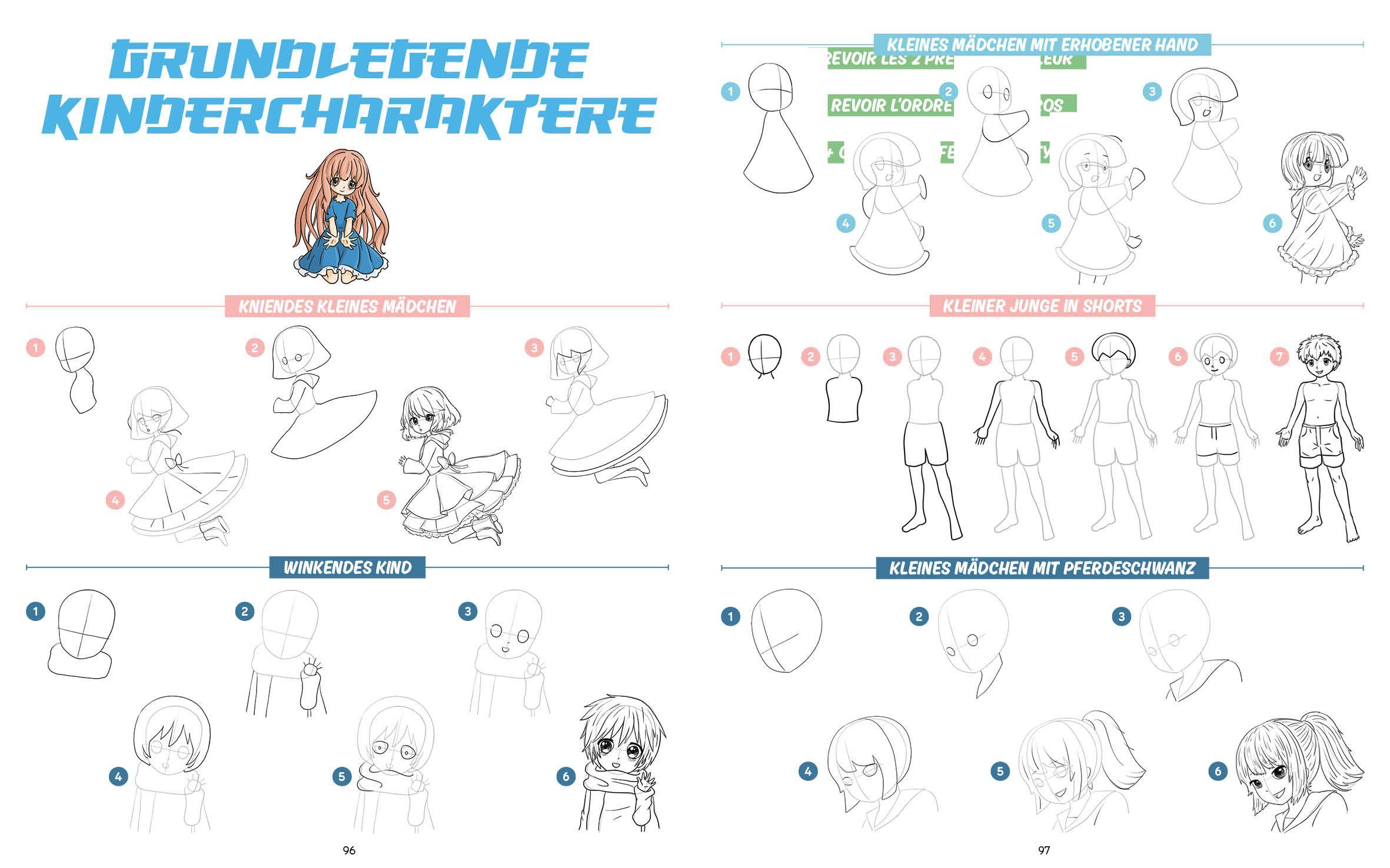 Beispielinhalt (Bild) Die ultimative Motiv-Bibliothek - 1000 x Manga zeichnen