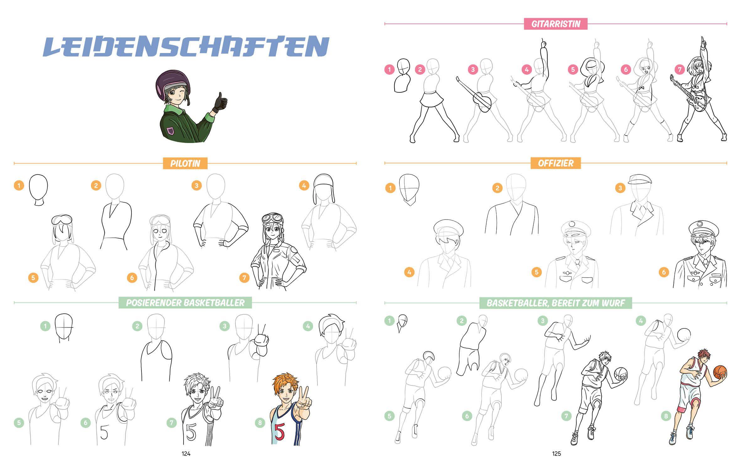 Beispielinhalt (Bild) Die ultimative Motiv-Bibliothek - 1000 x Manga zeichnen