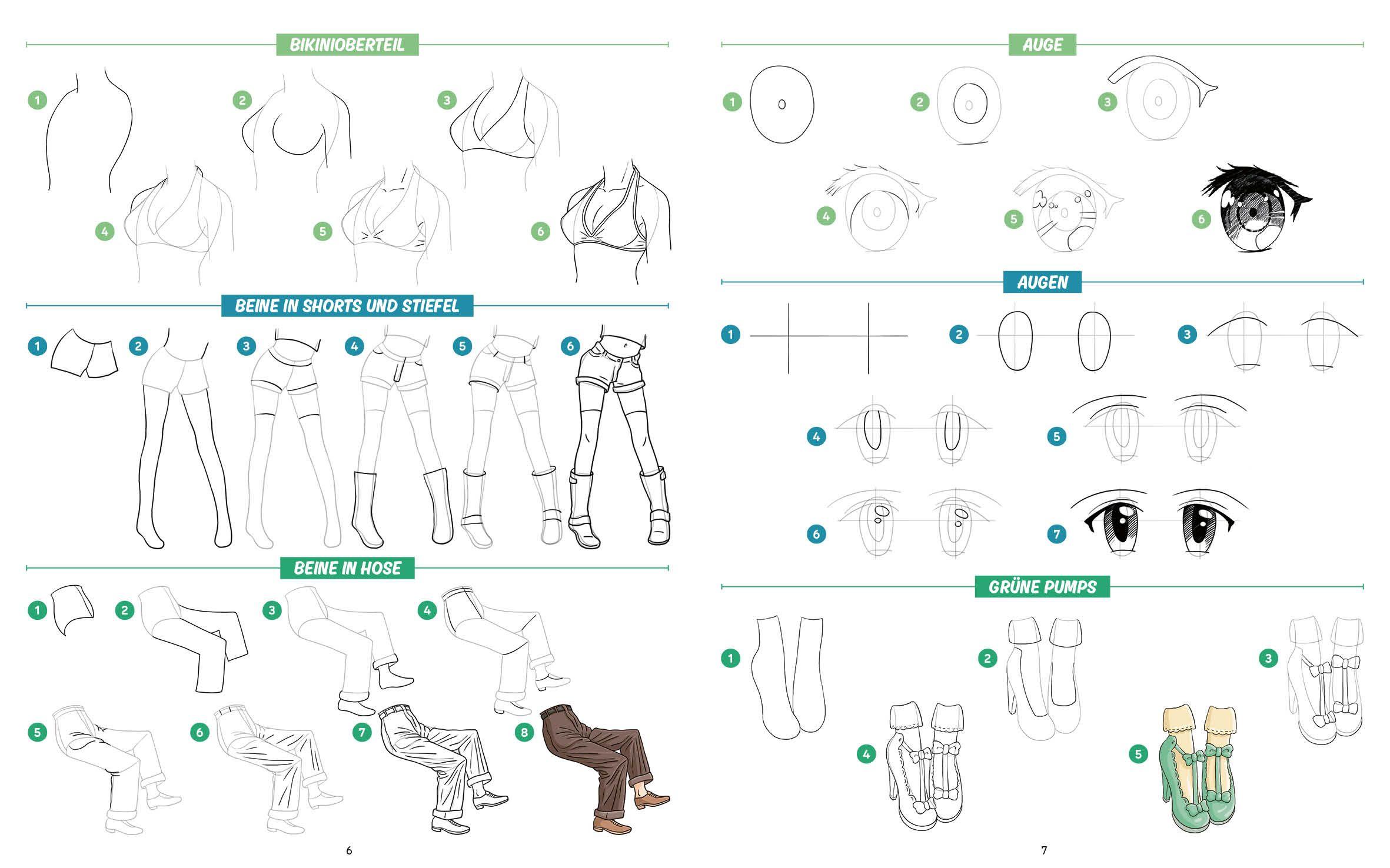 Beispielinhalt (Bild) Die ultimative Motiv-Bibliothek - 1000 x Manga zeichnen