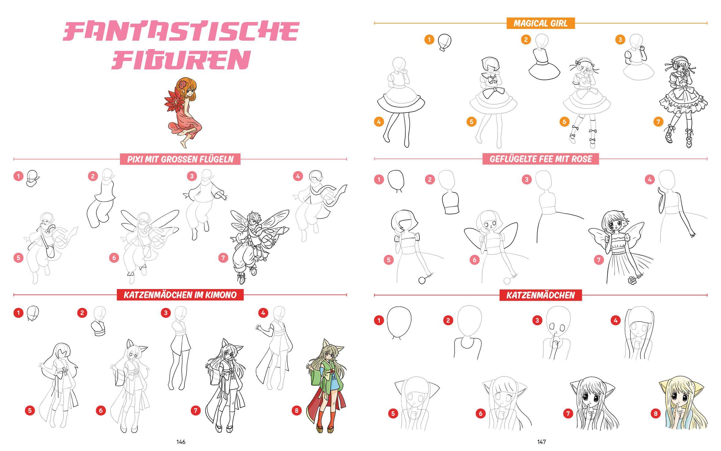 Beispielinhalt (Bild) Die ultimative Motiv-Bibliothek - 1000 x Manga zeichnen