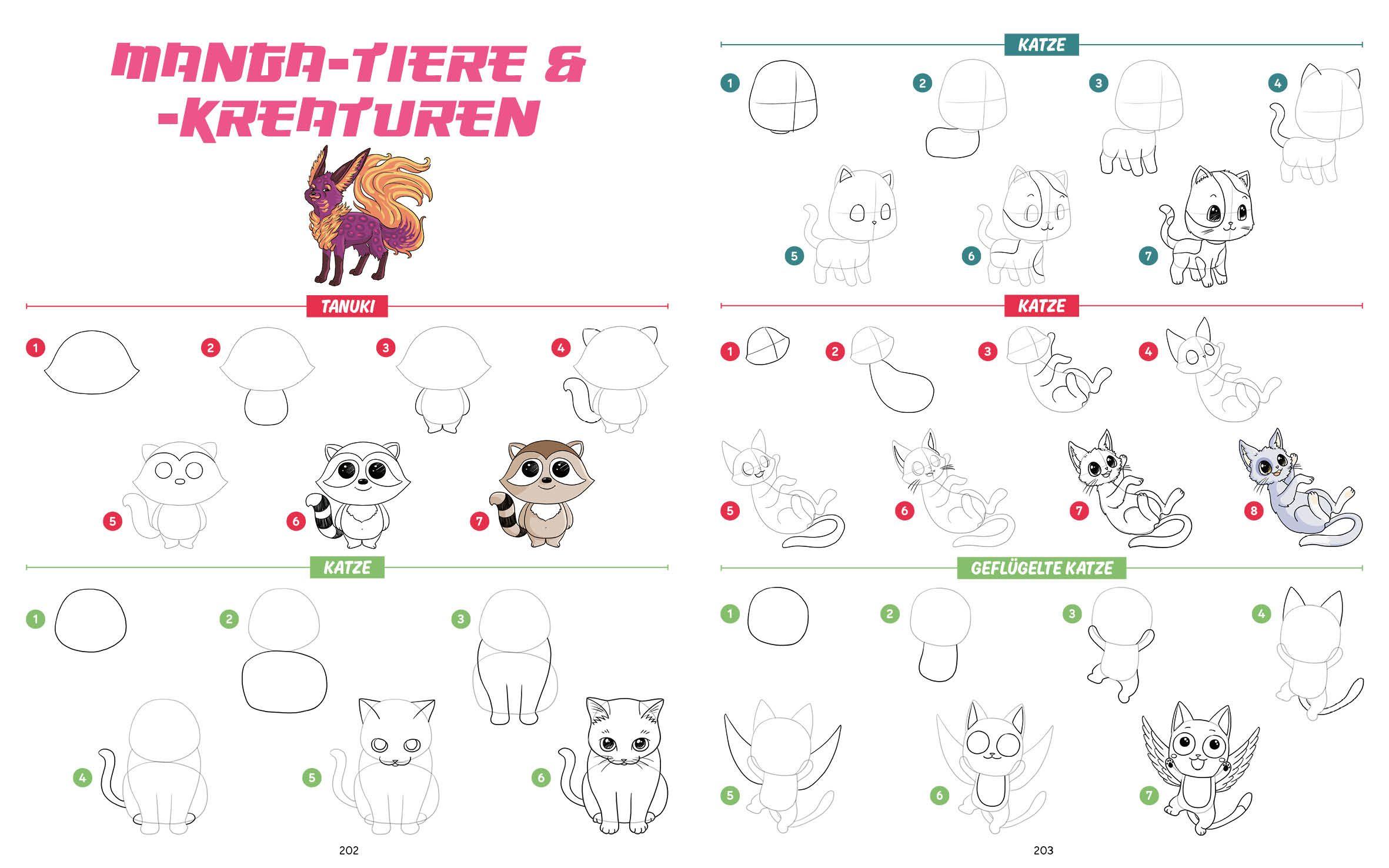 Beispielinhalt (Bild) Die ultimative Motiv-Bibliothek - 1000 x Manga zeichnen
