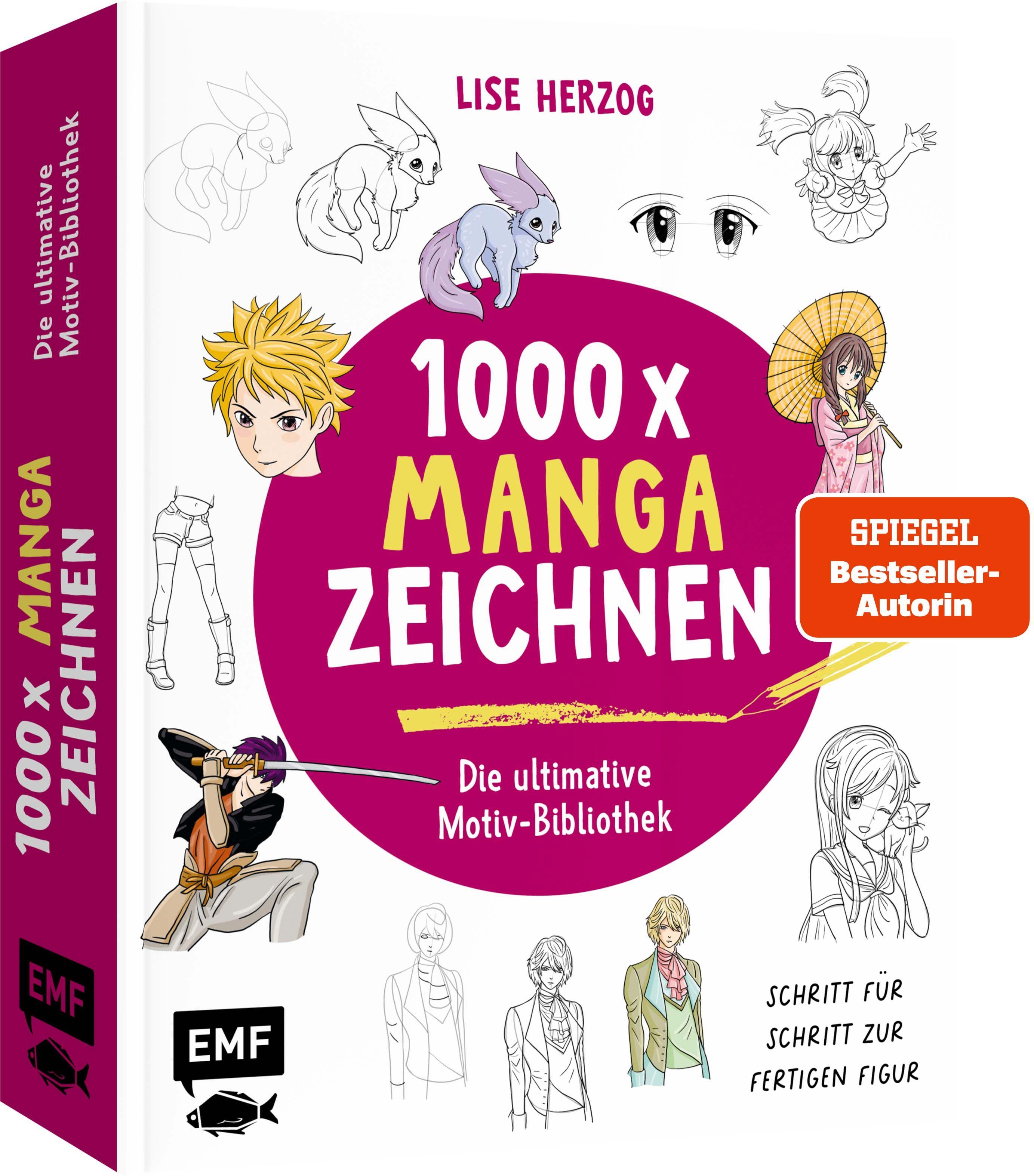 Vorderes Coverbild Die ultimative Motiv-Bibliothek - 1000 x Manga zeichnen