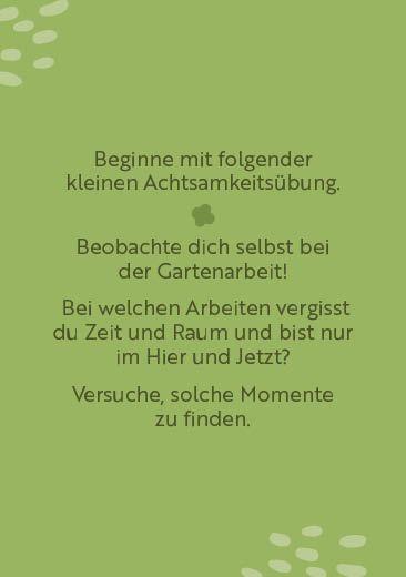 Beispielinhalt (Bild) Kartenset: Meine Gartenpause