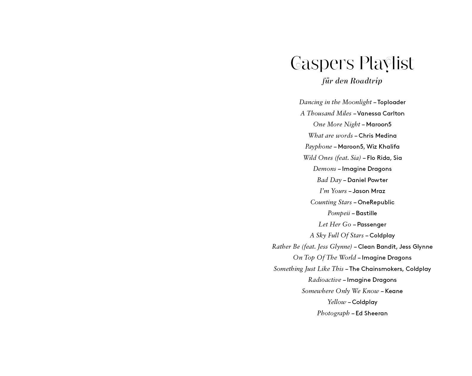 Beispielinhalt (Bild) The Road Between Us