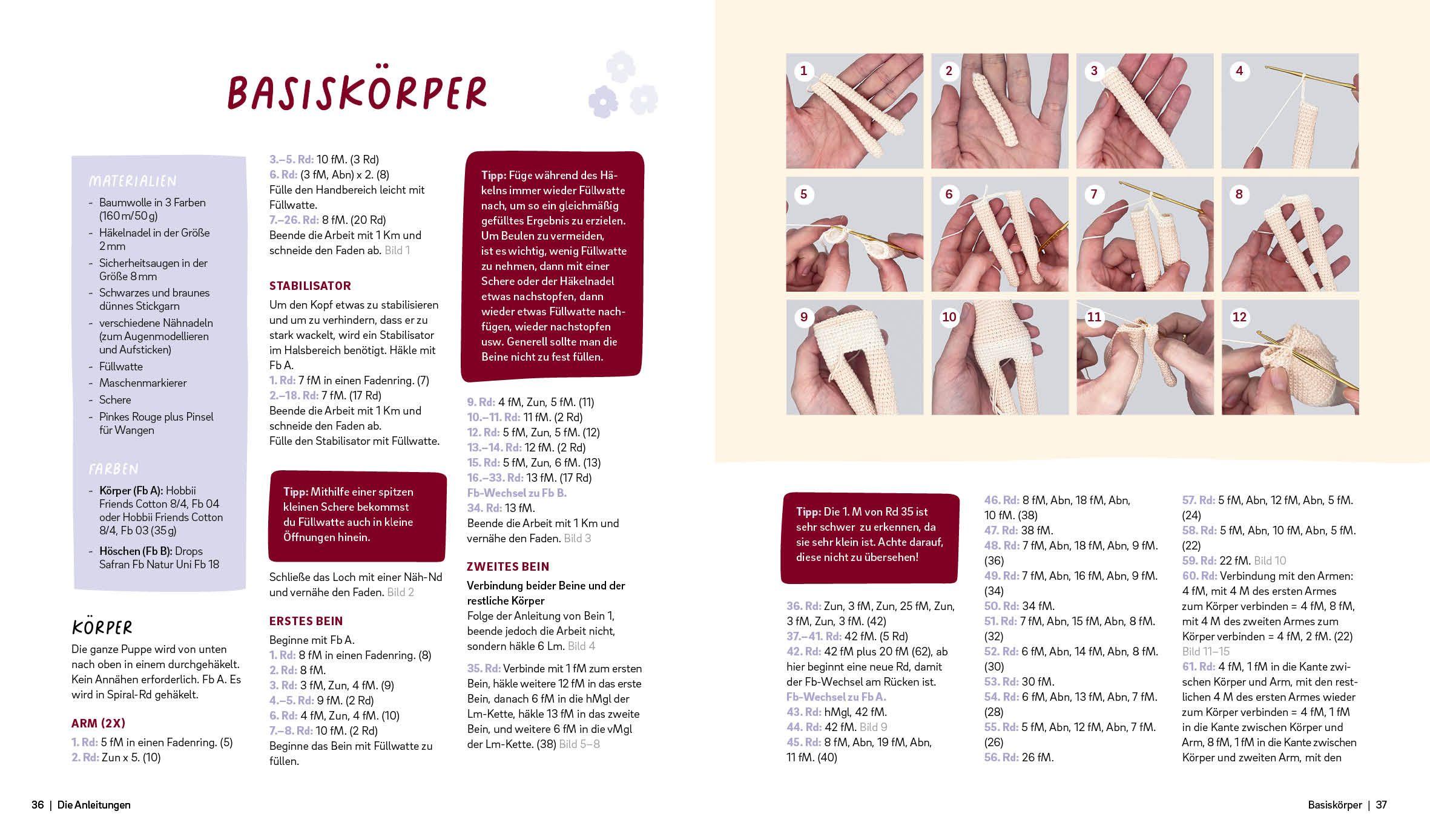 Beispielinhalt (Bild) Lulu loves the moon  - Amigurumi-Lieblingspuppen häkeln mit @lululovesthemoon