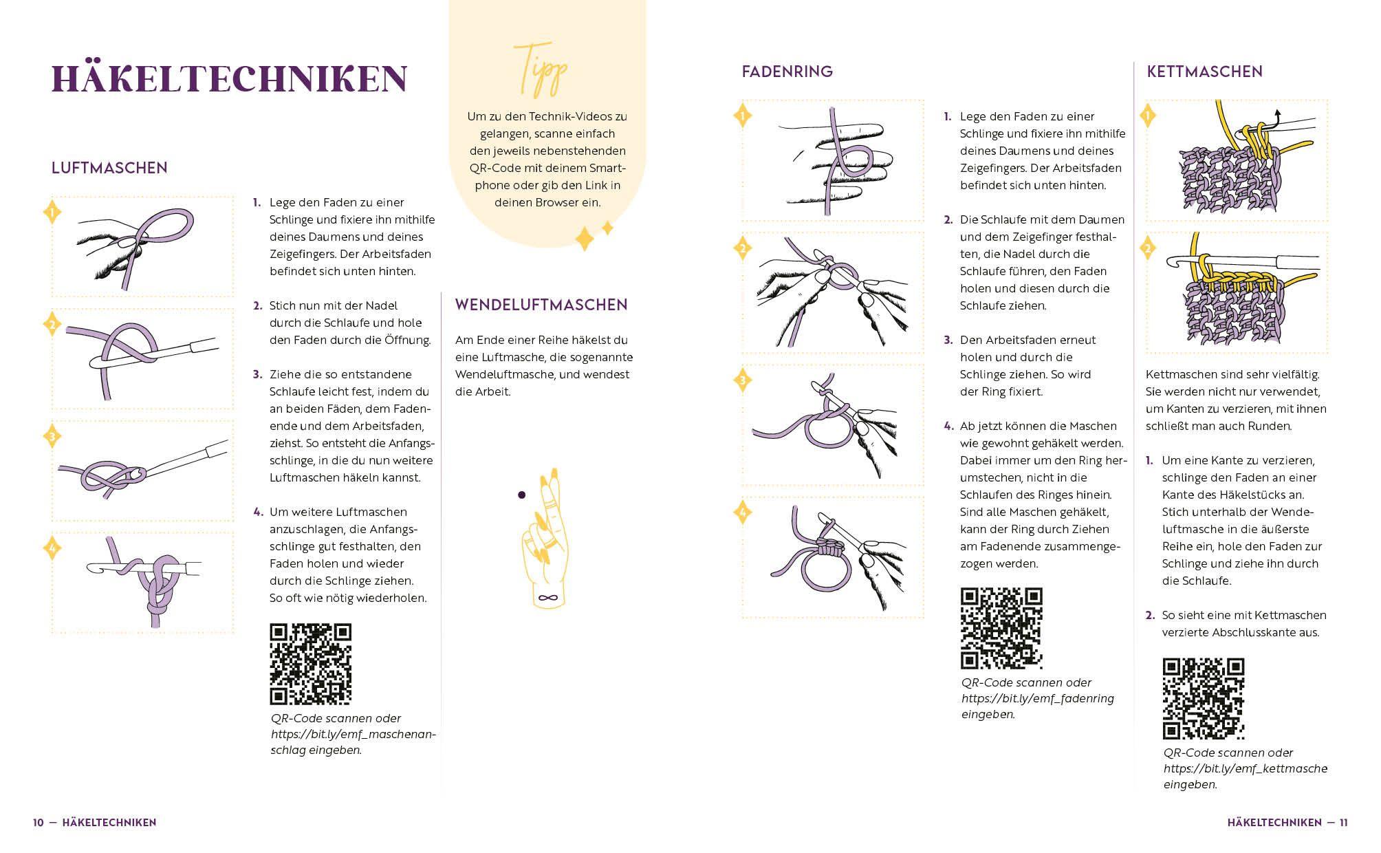 Beispielinhalt (Bild) Magische Amigurumi-Lesezeichen häkeln