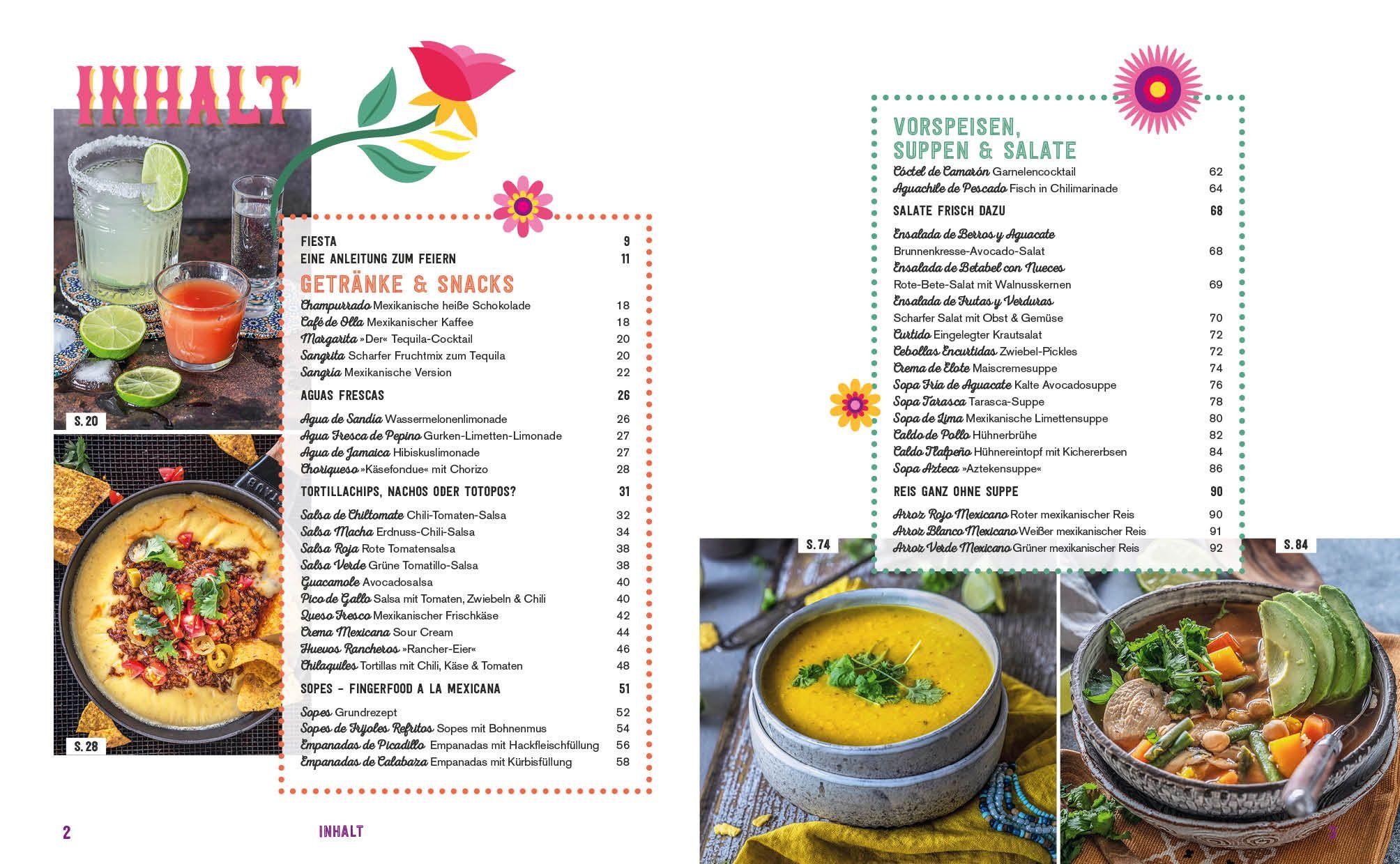Beispielinhalt (Bild) Fiesta - Das Mexiko-Kochbuch - mit edler Ausstattung und Farbschnitt