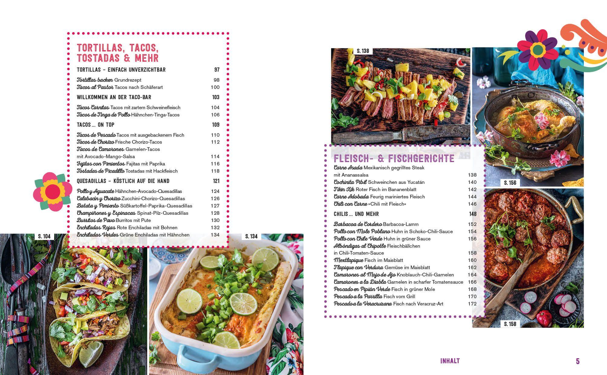 Beispielinhalt (Bild) Fiesta - Das Mexiko-Kochbuch - mit edler Ausstattung und Farbschnitt