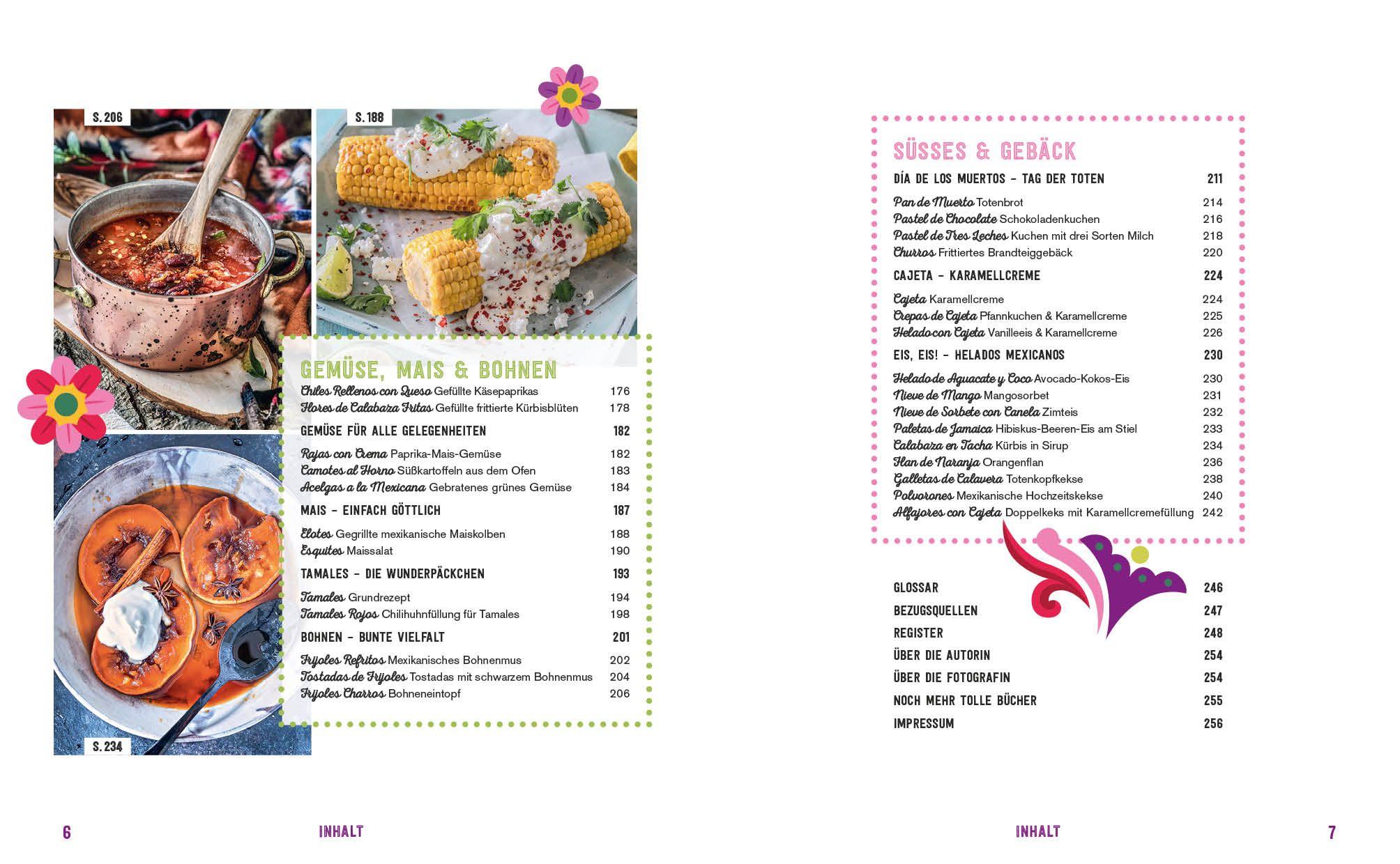 Beispielinhalt (Bild) Fiesta - Das Mexiko-Kochbuch - mit edler Ausstattung und Farbschnitt