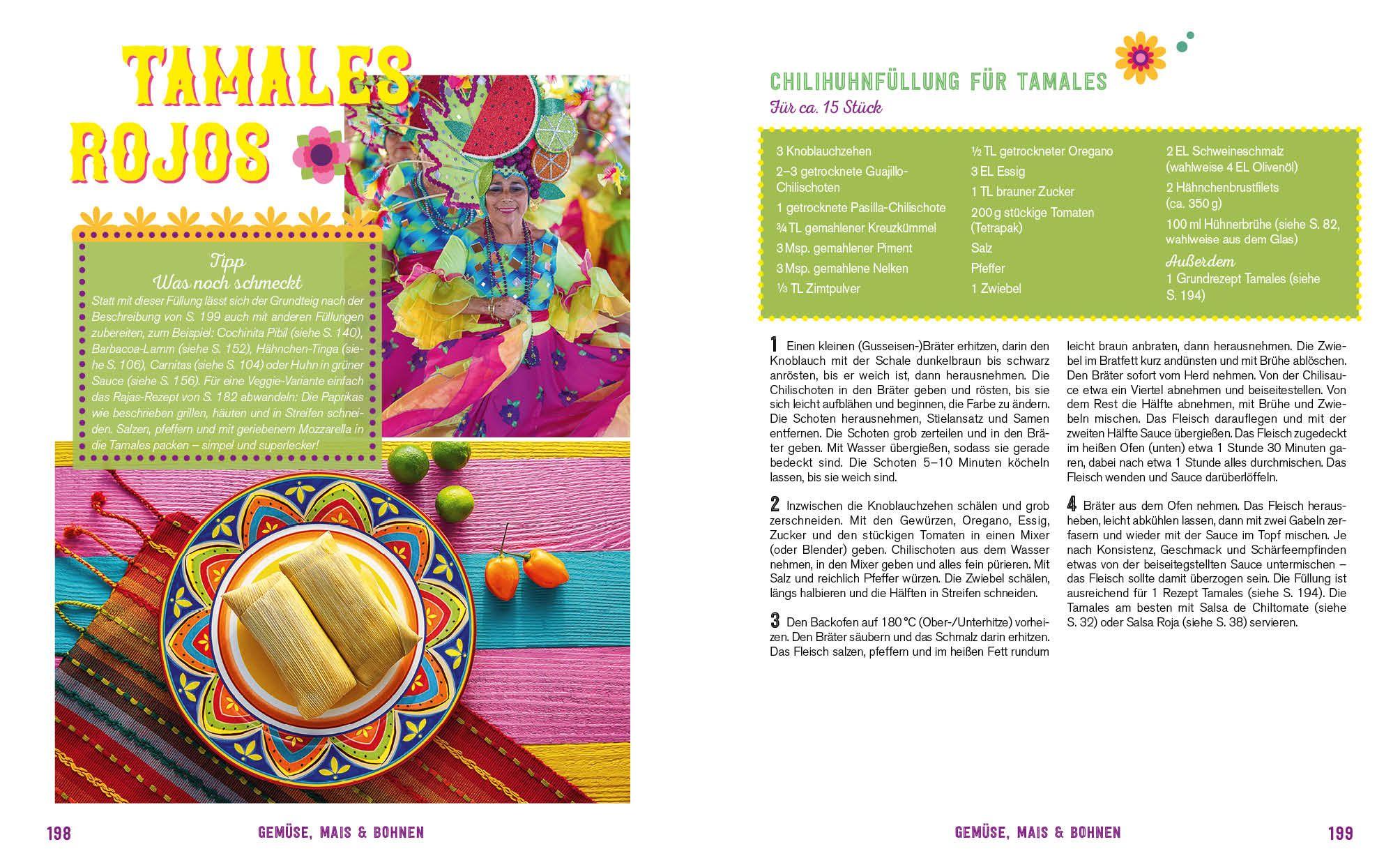 Beispielinhalt (Bild) Fiesta - Das Mexiko-Kochbuch - mit edler Ausstattung und Farbschnitt