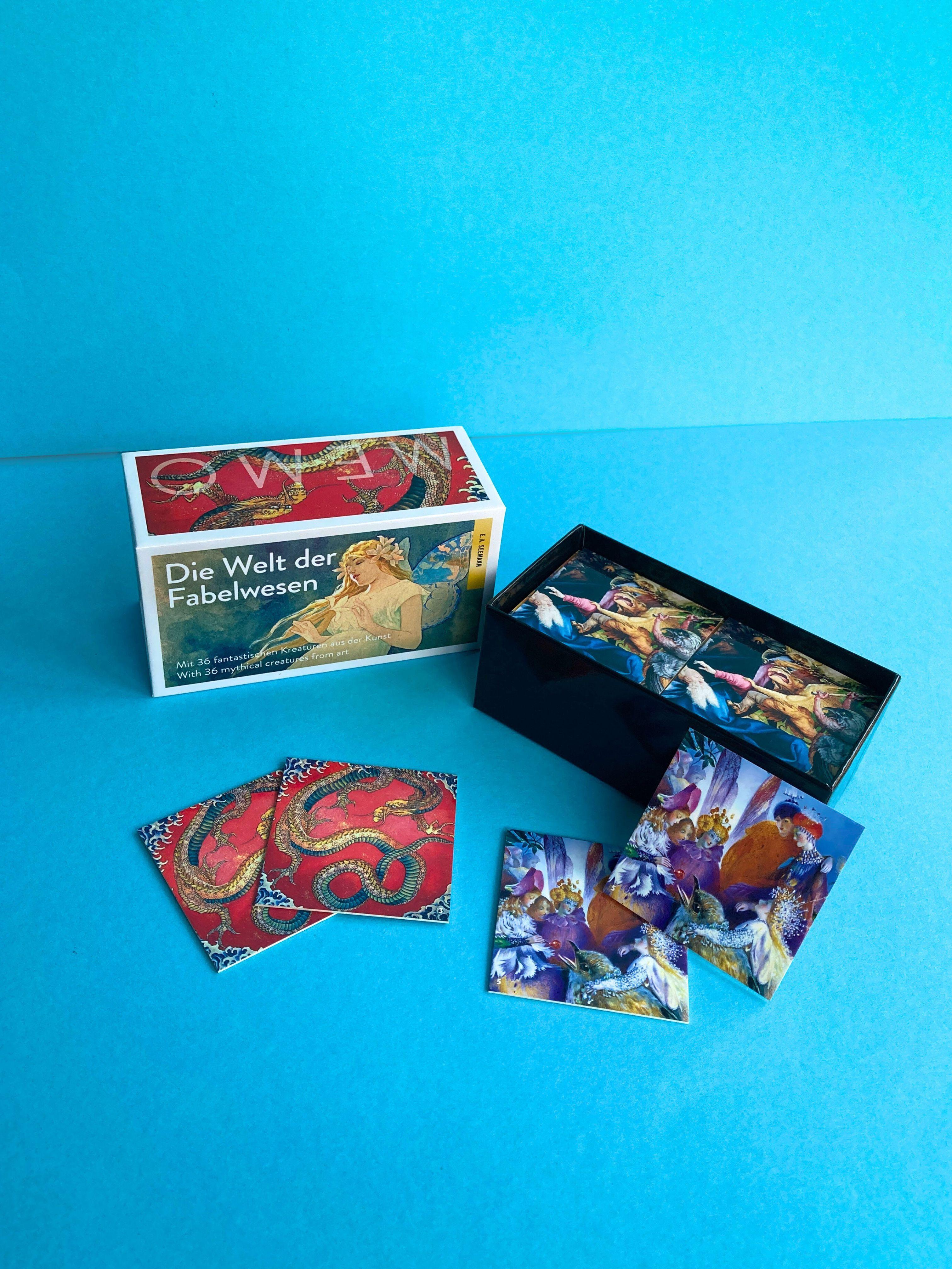 Beispielinhalt (Bild) Die Welt der Fabelwesen. Memo | The World of Fabulous Beasts. Matching Game