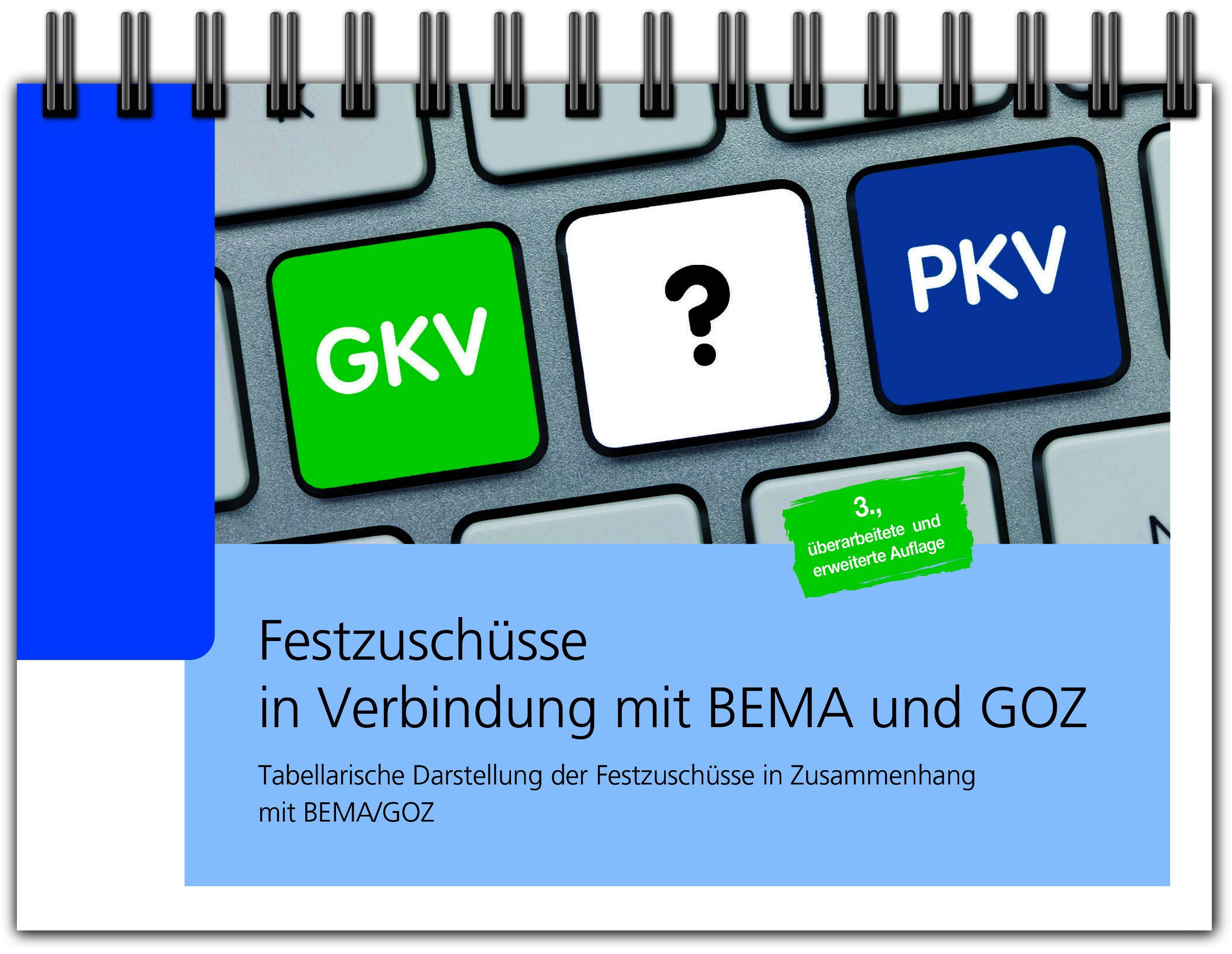 Vorderes Coverbild Festzuschüsse in Verbindung mit BEMA und GOZ