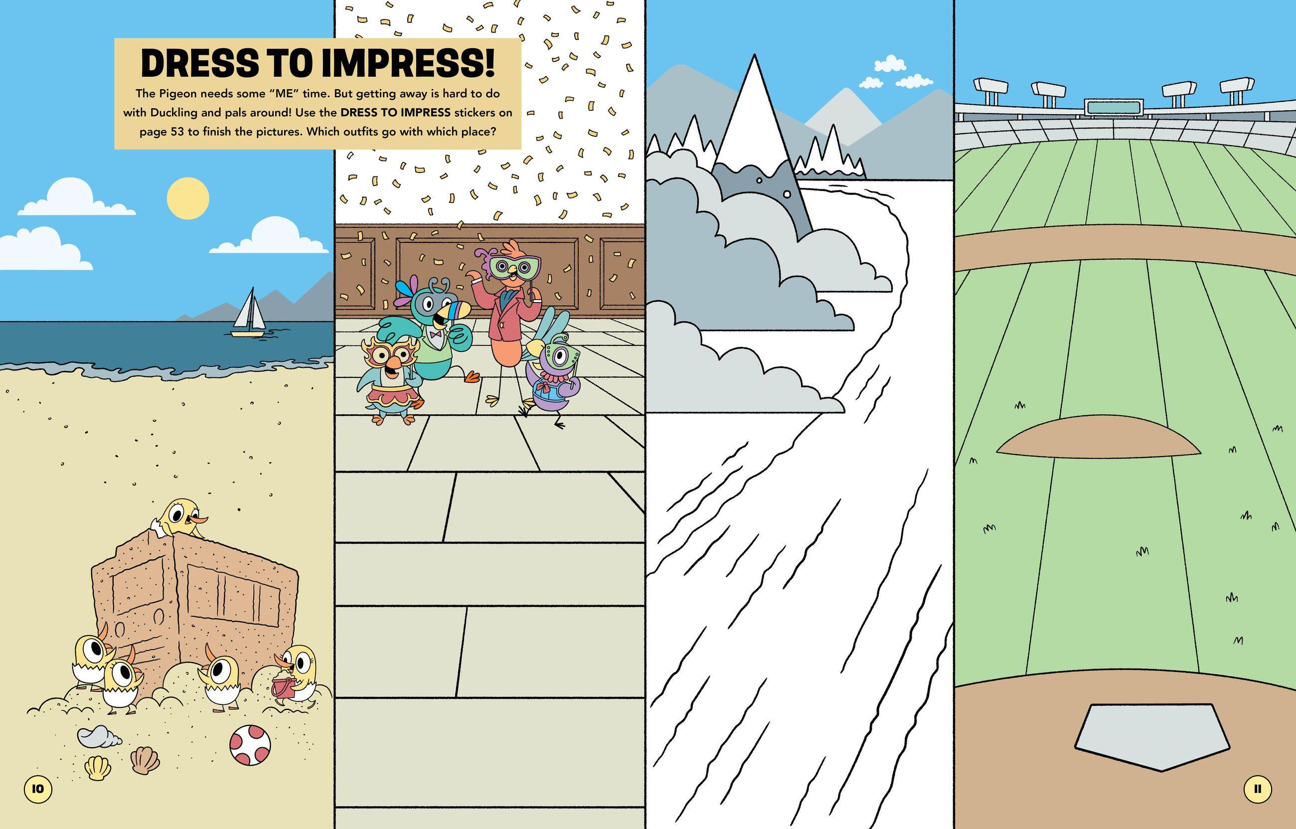 Beispielinhalt (Bild) Don't Let The Pigeon Sticker This Book!