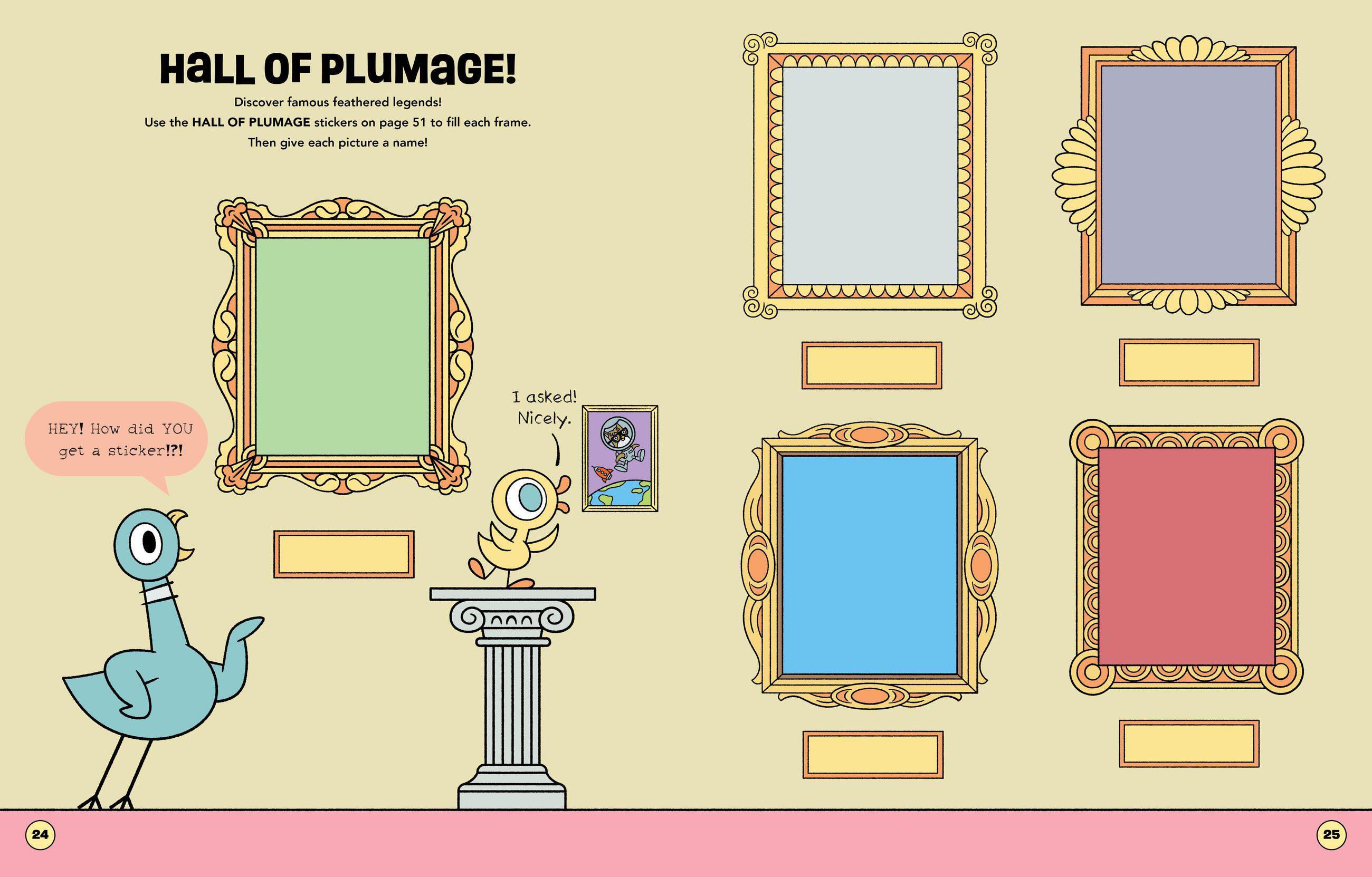 Beispielinhalt (Bild) Don't Let The Pigeon Sticker This Book!