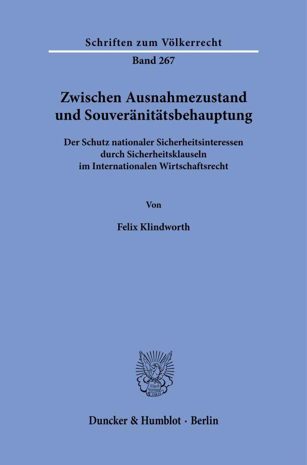 Vorderes Coverbild Zwischen Ausnahmezustand und Souveränitätsbehauptung