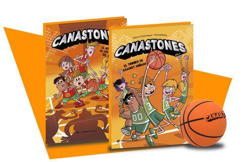 Beispielinhalt (Bild) Estuche Canastones: 2 Libros + Pelota / The Super Hoopers Book Set: 2 Books + Basketball Ball (Spanish Edition)
