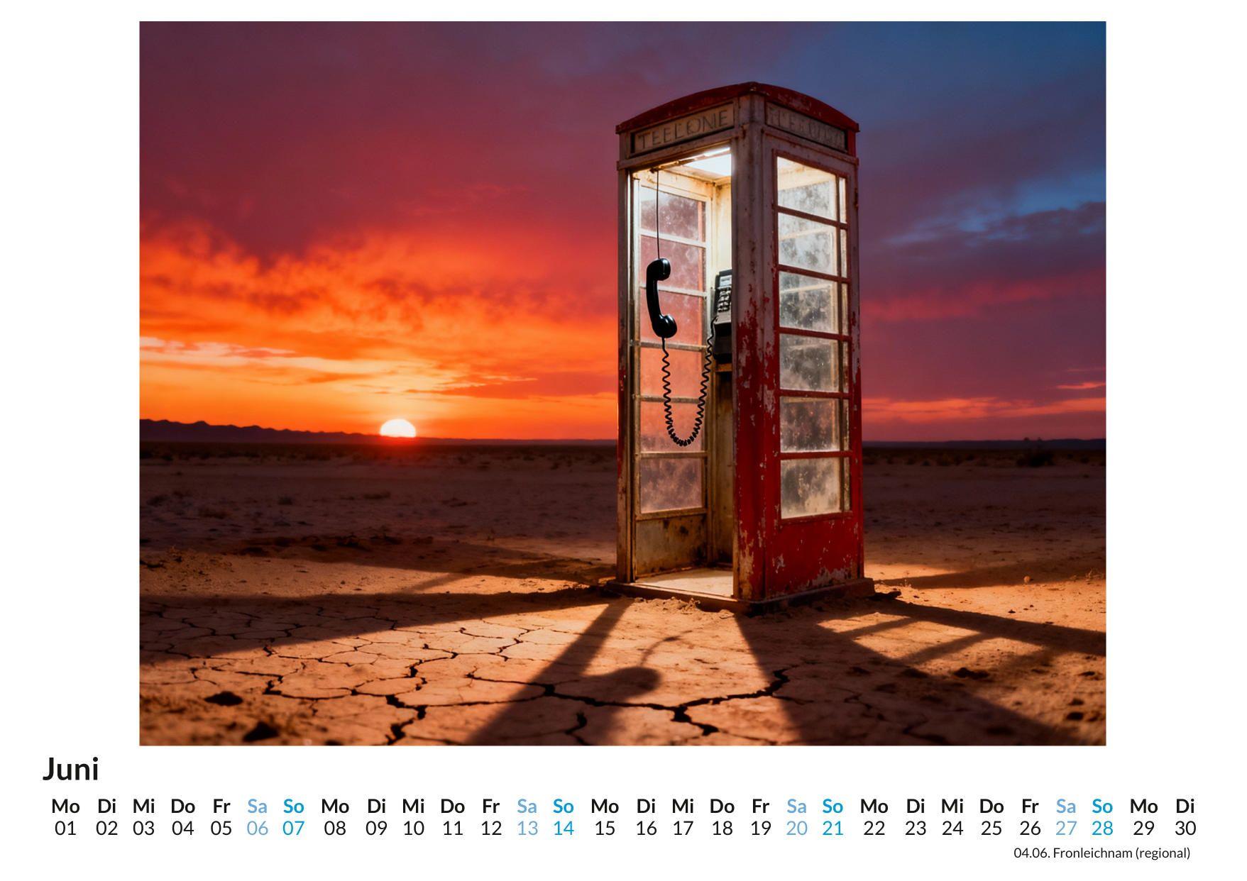 Beispielinhalt (Bild) Existenzkrisen-Kalender