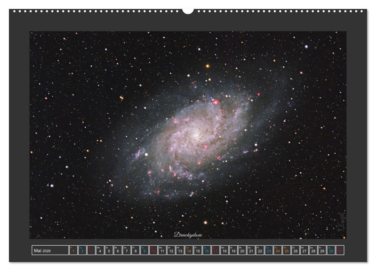 Beispielinhalt (Bild) Faszination Universum (Wandkalender 2026 DIN A2 quer), CALVENDO Monatskalender