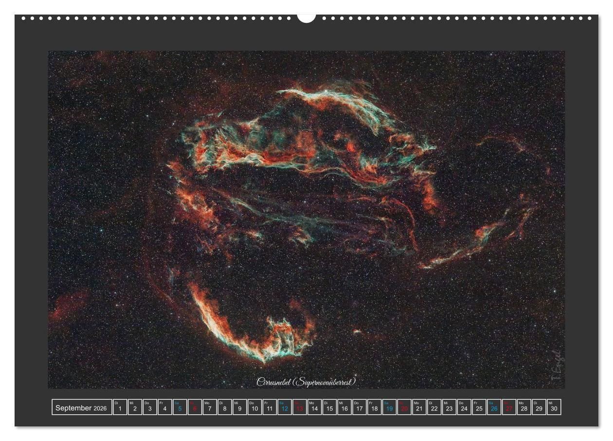 Beispielinhalt (Bild) Faszination Universum (Wandkalender 2026 DIN A2 quer), CALVENDO Monatskalender