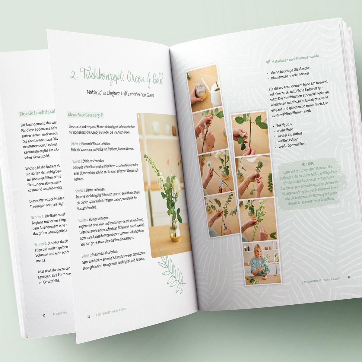 Beispielinhalt (Bild) Deine DIY-Traumhochzeit: Von Boho bis Klassik - Zauberhafte Floristik-Ideen für jeden Stil und jedes Budget