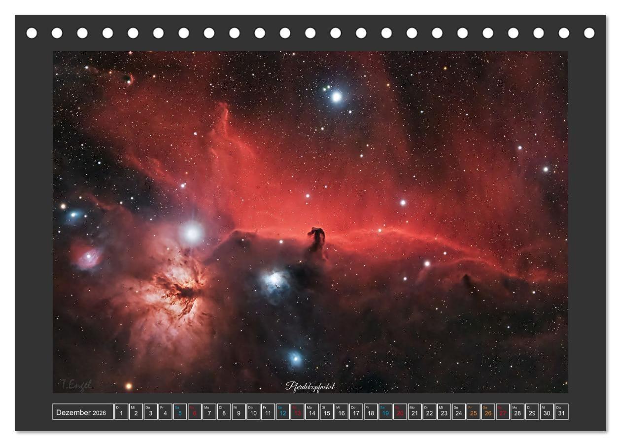 Beispielinhalt (Bild) Faszination Universum (Tischkalender 2026 DIN A5 quer), CALVENDO Monatskalender