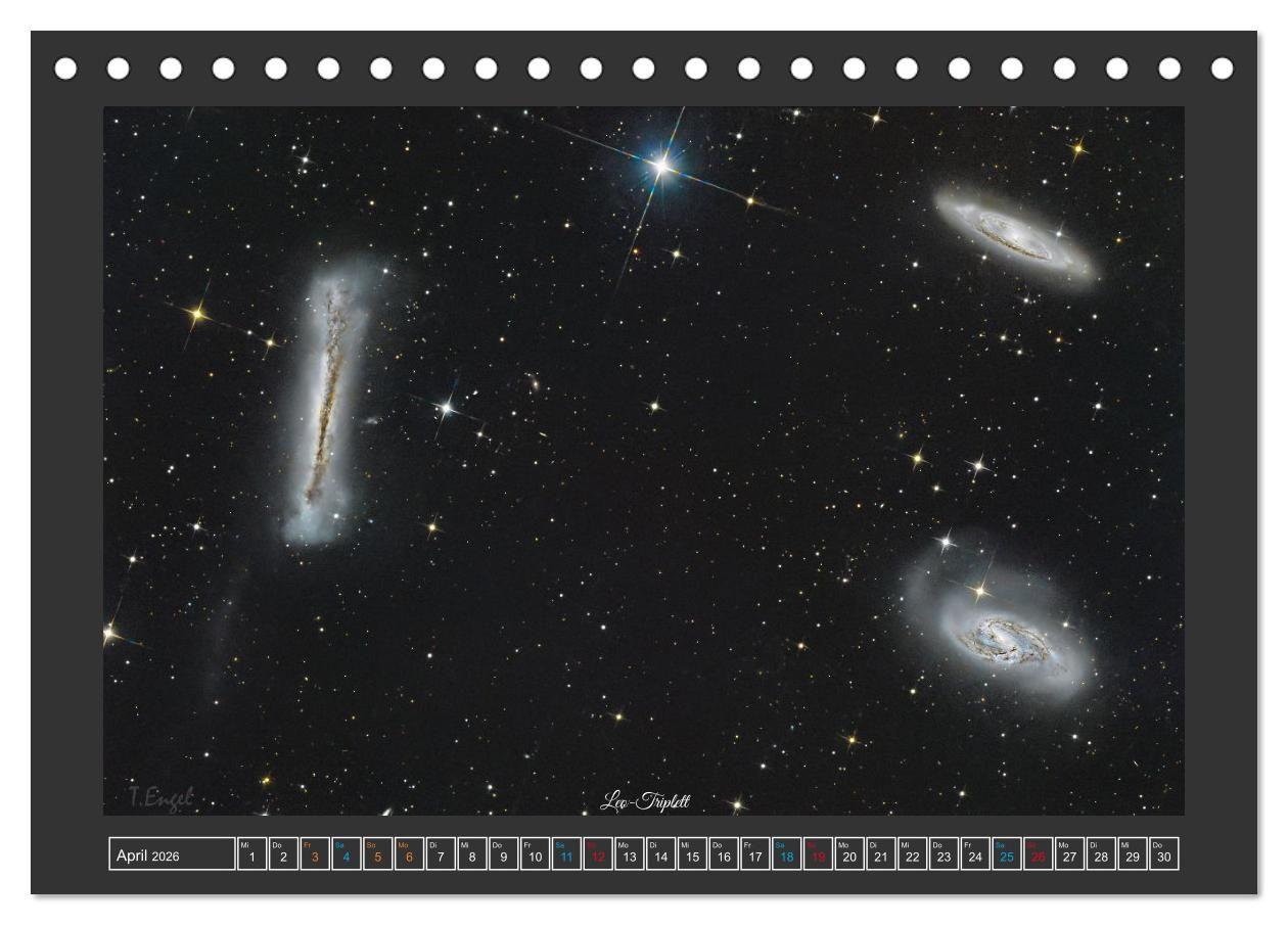 Beispielinhalt (Bild) Faszination Universum (Tischkalender 2026 DIN A5 quer), CALVENDO Monatskalender