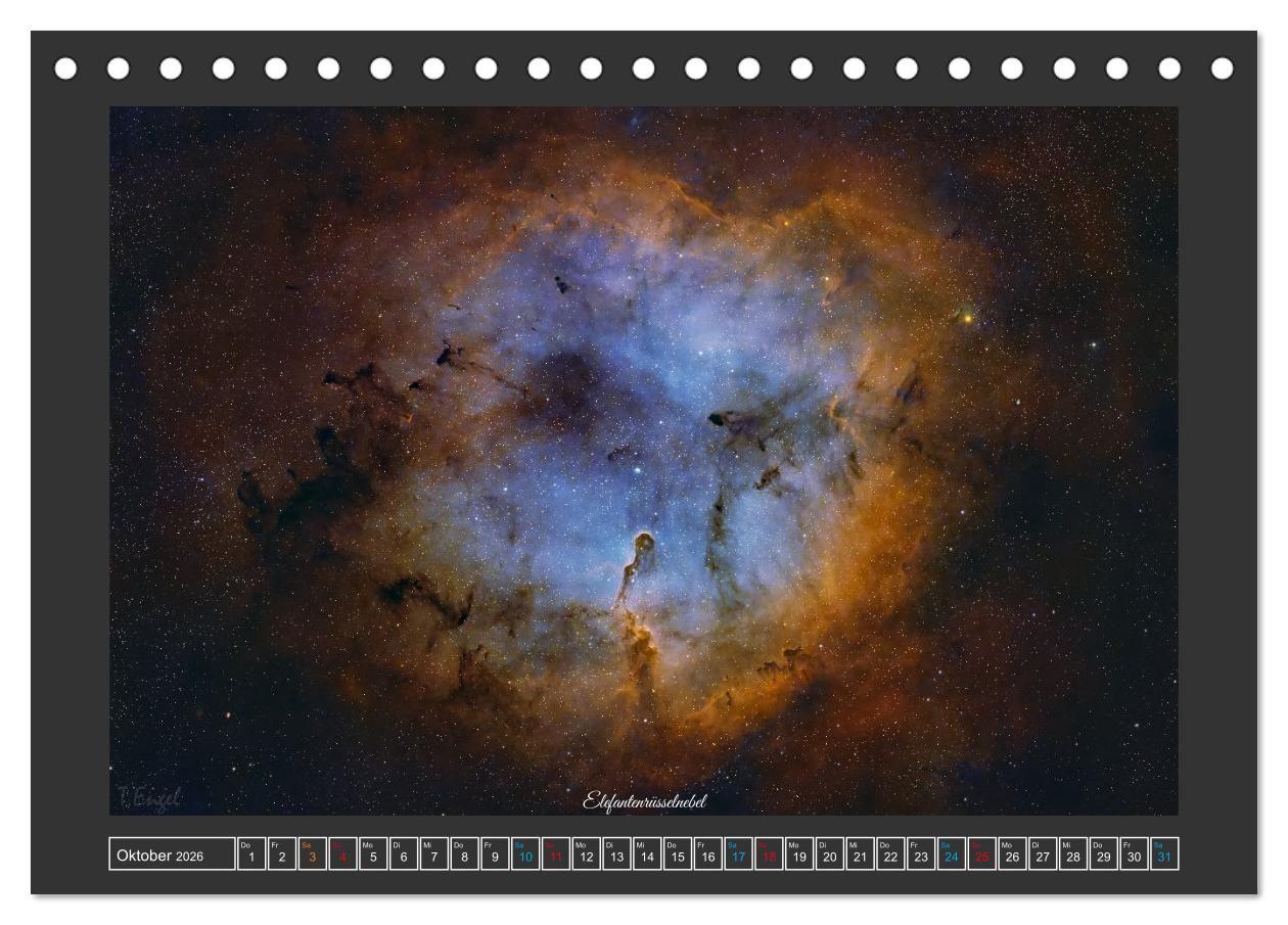 Beispielinhalt (Bild) Faszination Universum (Tischkalender 2026 DIN A5 quer), CALVENDO Monatskalender