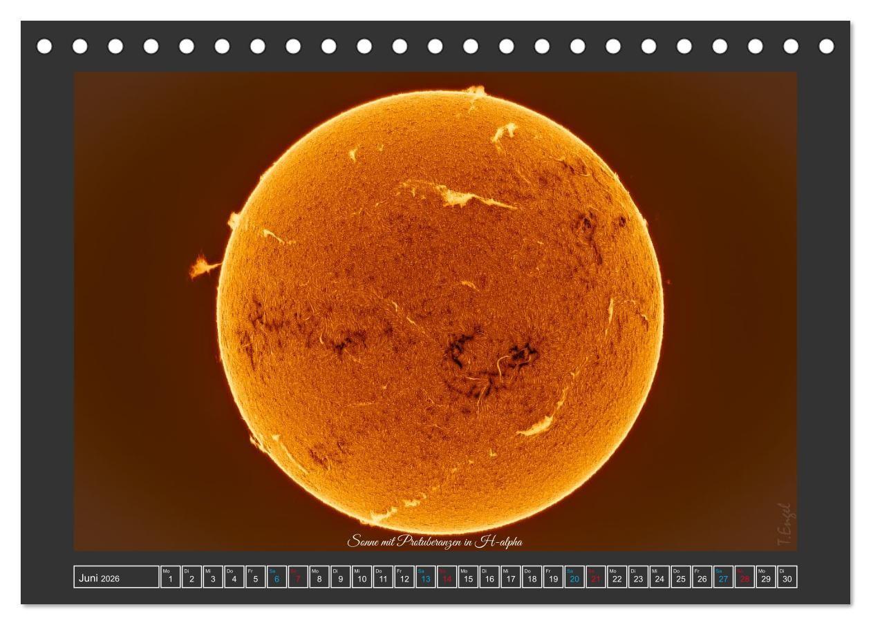 Beispielinhalt (Bild) Faszination Universum (Tischkalender 2026 DIN A5 quer), CALVENDO Monatskalender