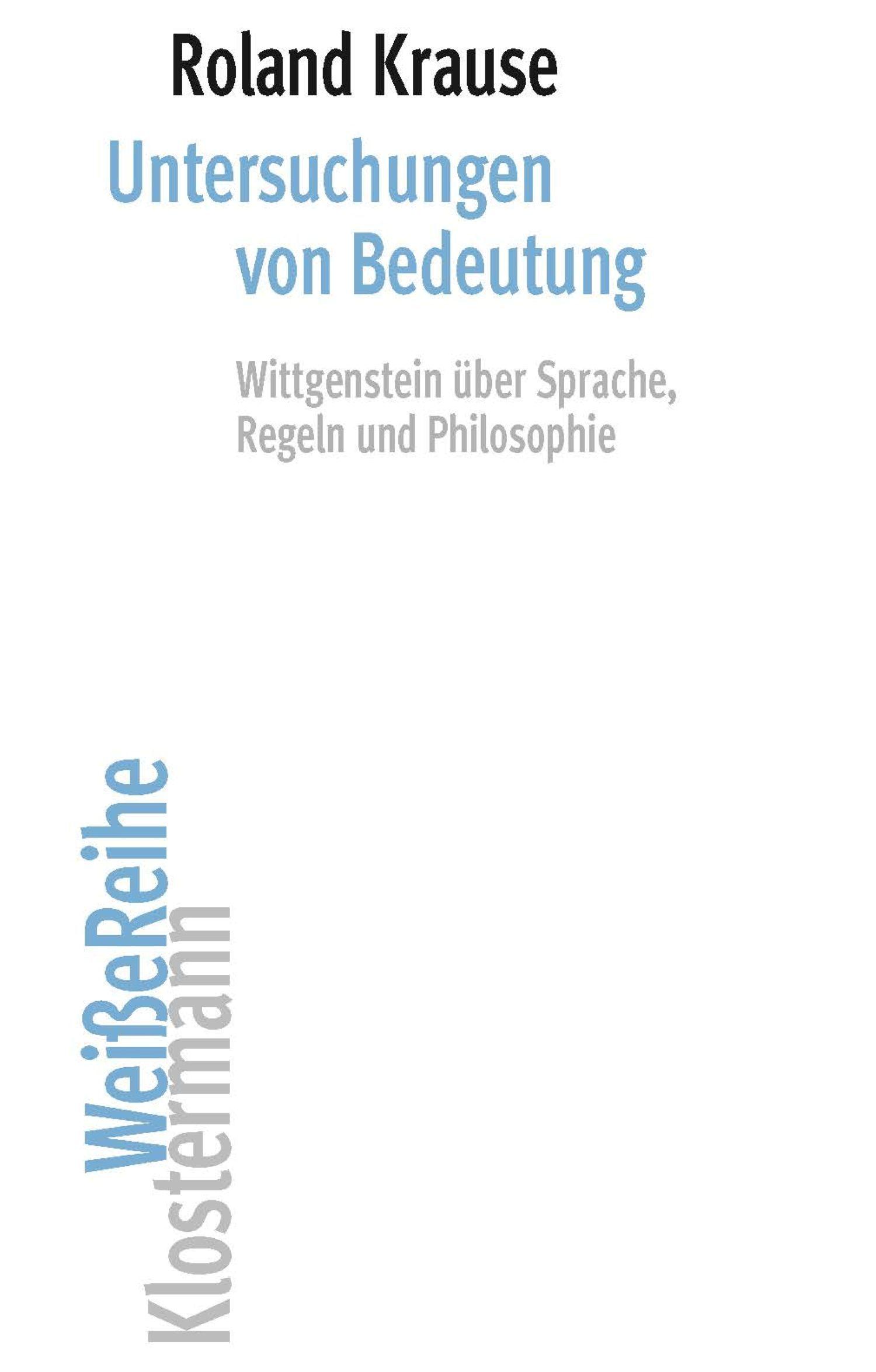 Vorderes Coverbild Untersuchungen von Bedeutung