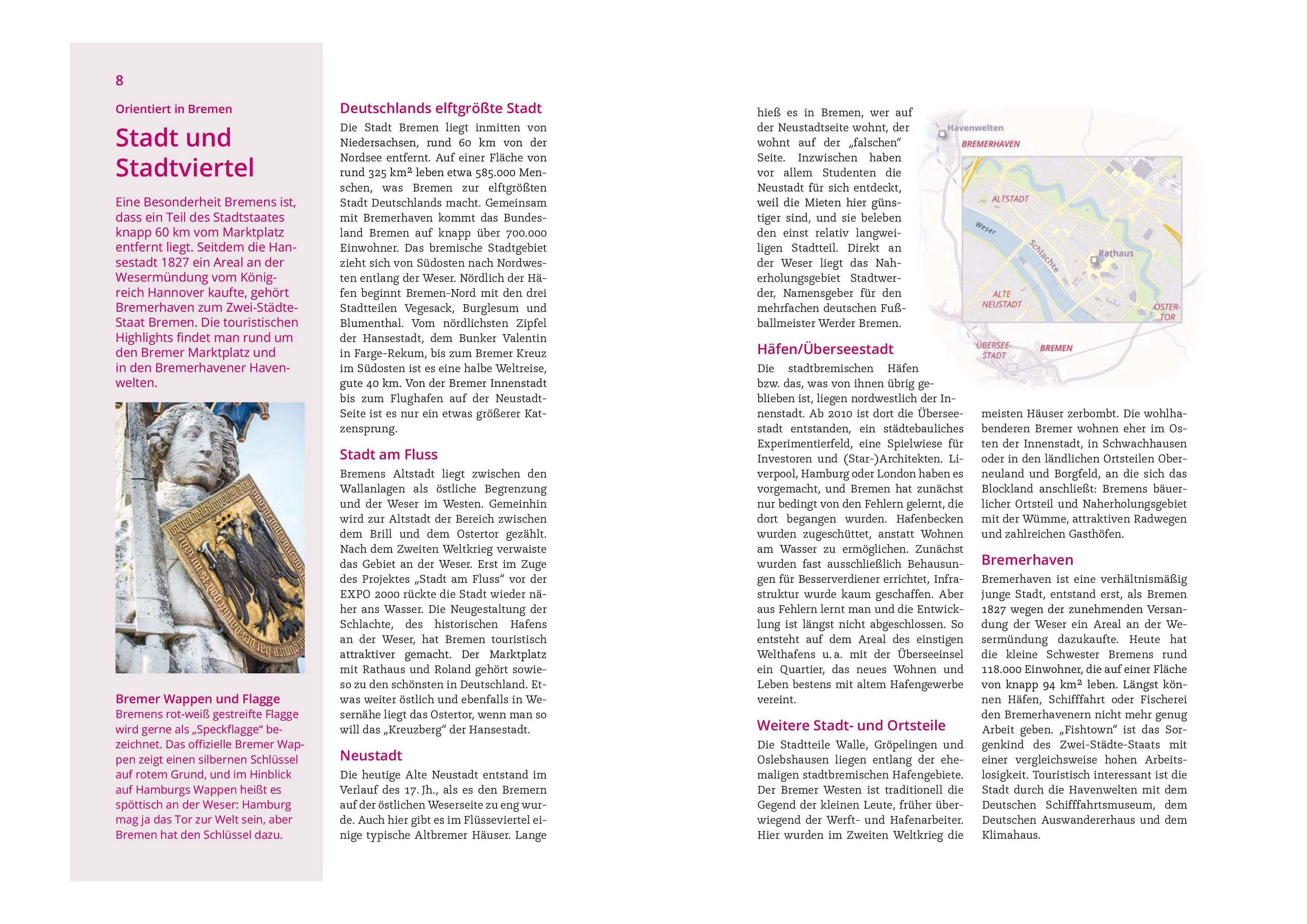 Beispielinhalt (Bild) MICHAEL MÜLLER REISEFÜHRER Bremen MM-City