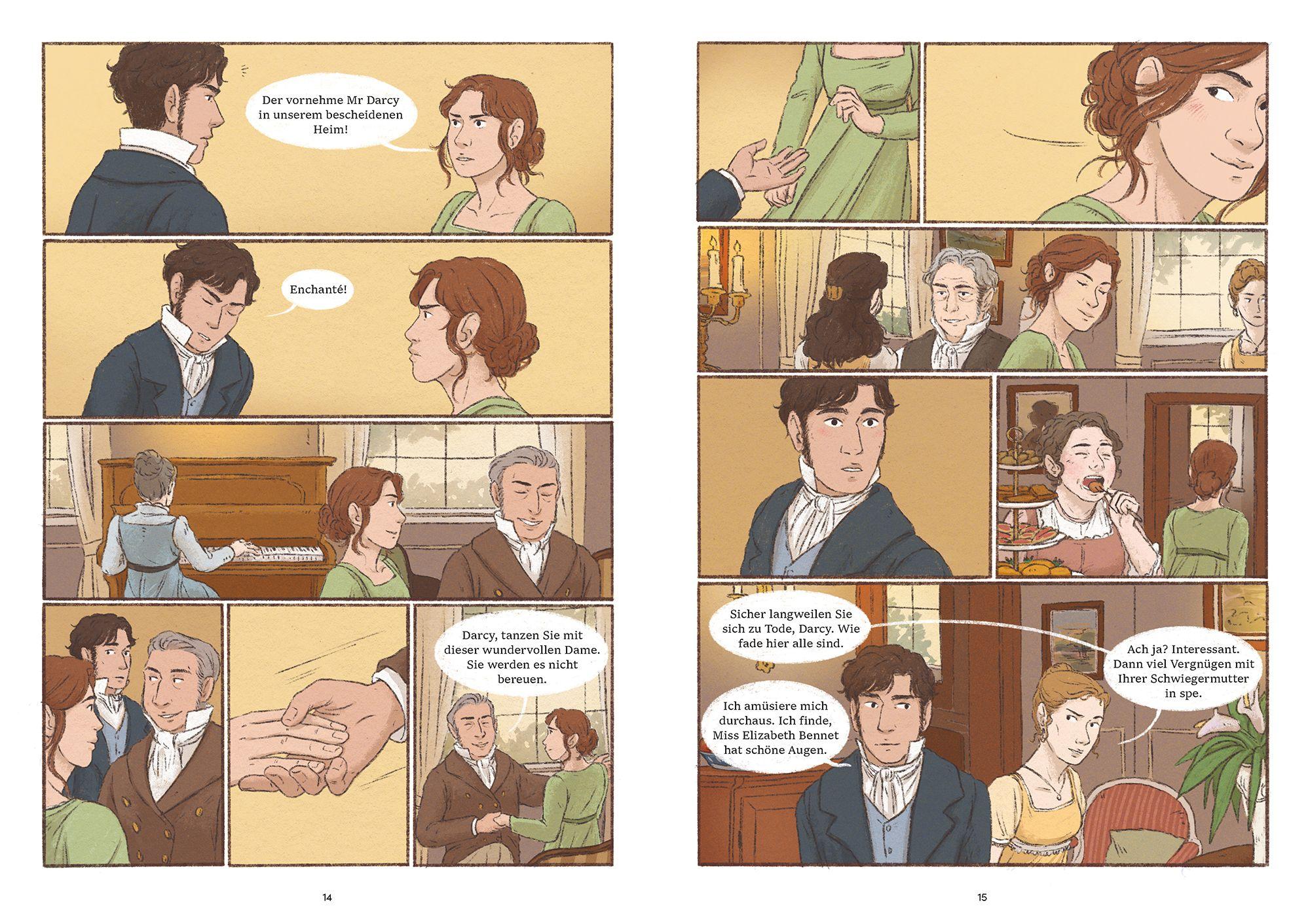 Beispielinhalt (Bild) Stolz und Vorurteil - die Graphic Novel nach Jane Austen