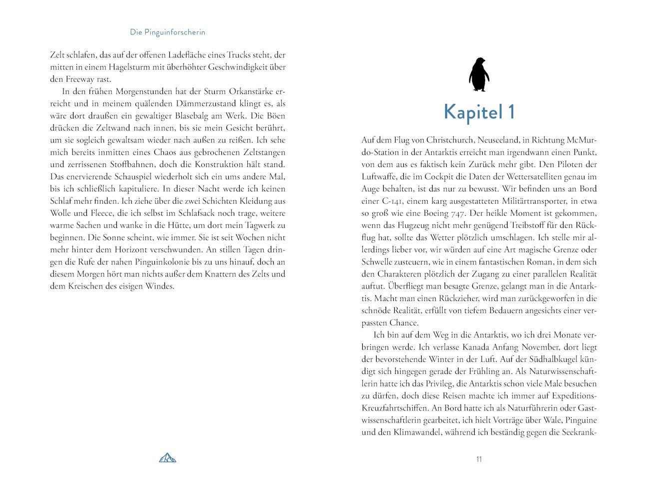 Beispielinhalt (Bild) Die Pinguinforscherin