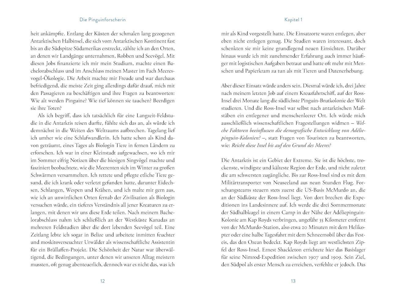 Beispielinhalt (Bild) Die Pinguinforscherin