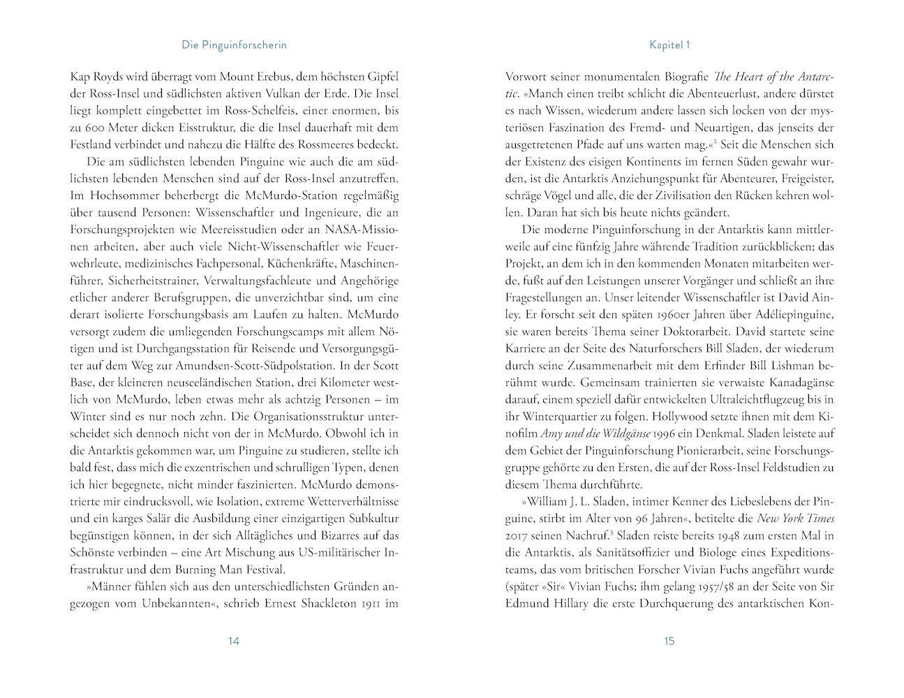 Beispielinhalt (Bild) Die Pinguinforscherin