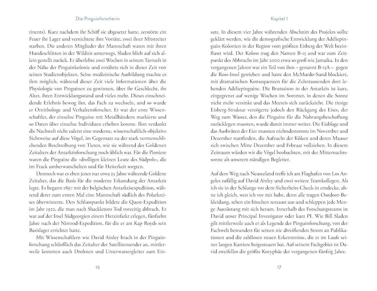 Beispielinhalt (Bild) Die Pinguinforscherin