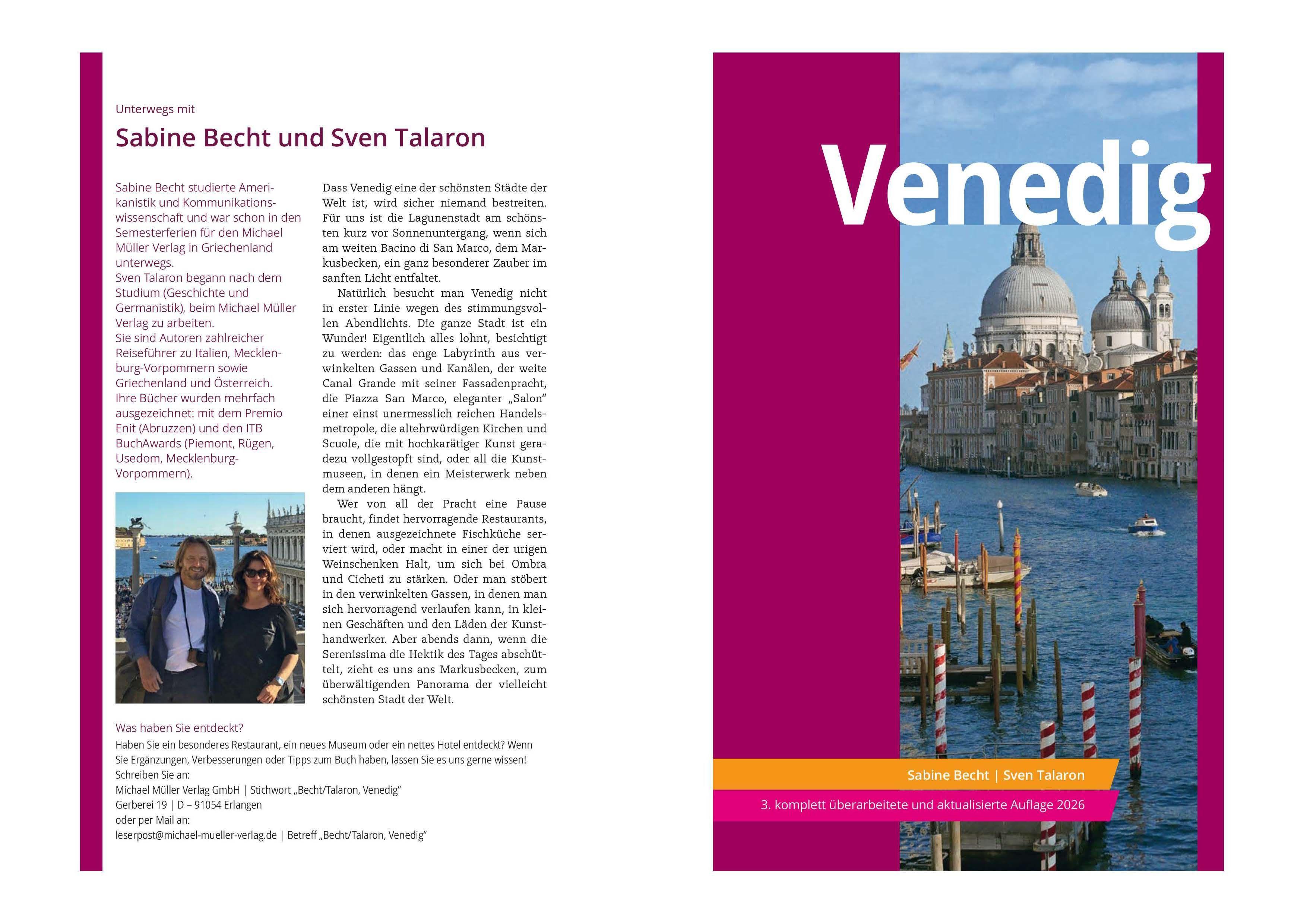 Beispielinhalt (Bild) MICHAEL MÜLLER REISEFÜHRER Venedig MM-City